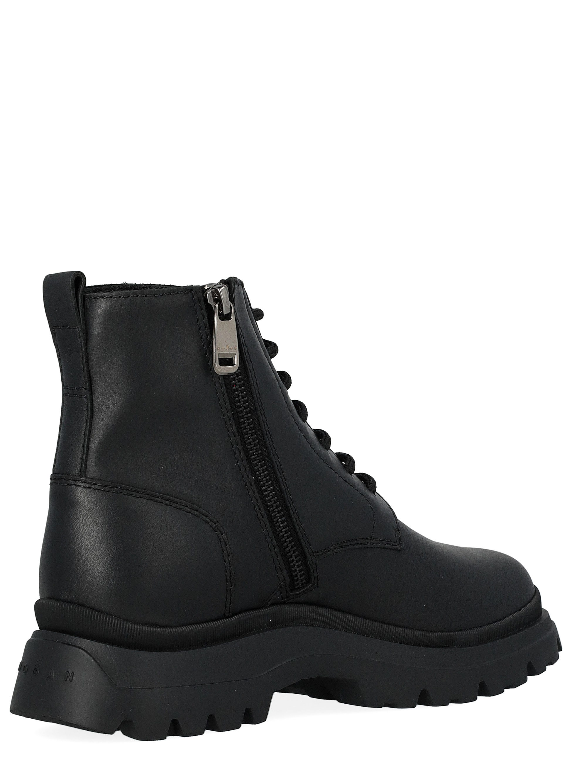 Hogan Black Leather Ankle Boots | H-Brands