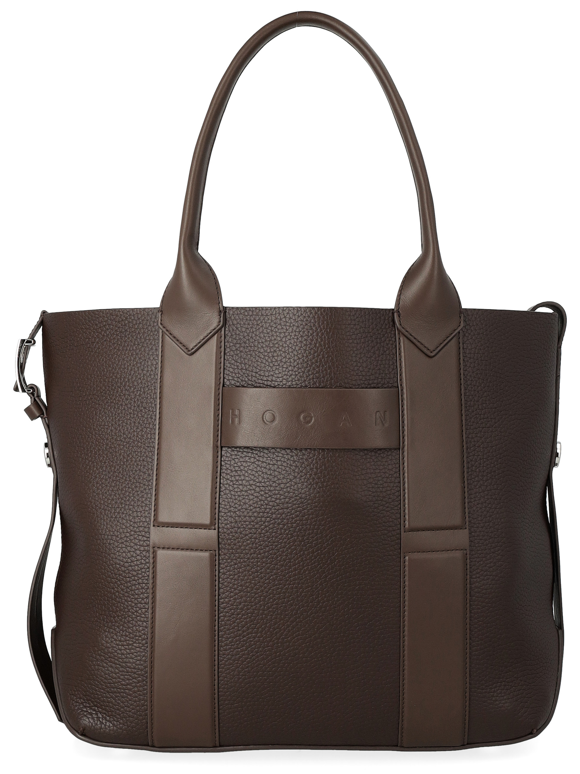 Bolso Hogan Script Media de piel granulada marrón Bolso Hogan Script Media de piel granulada marrón