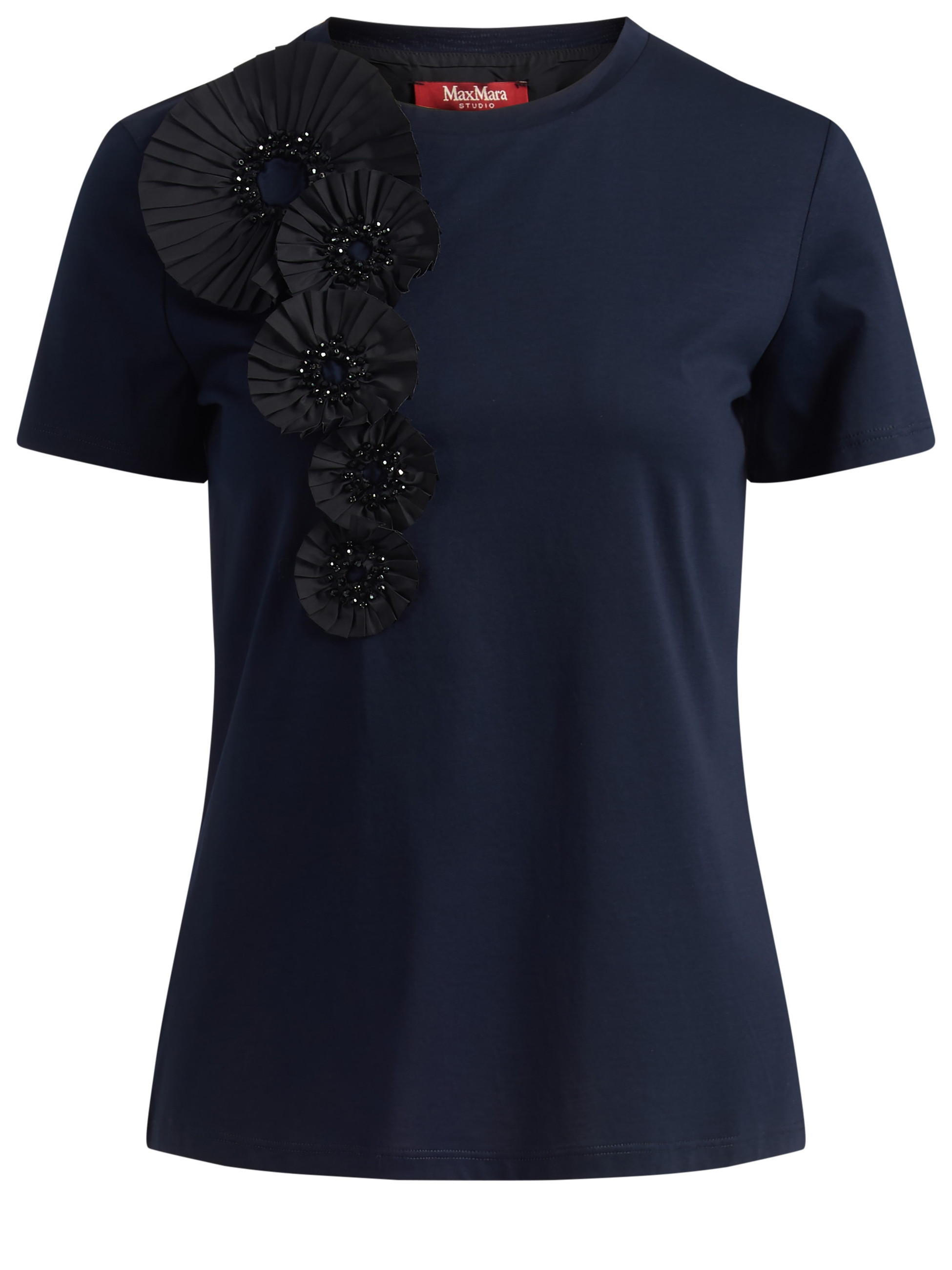 Max Mara Studio Pontile Camiseta  algodón azul  Max Mara Studio Pontile Camiseta  algodón azul