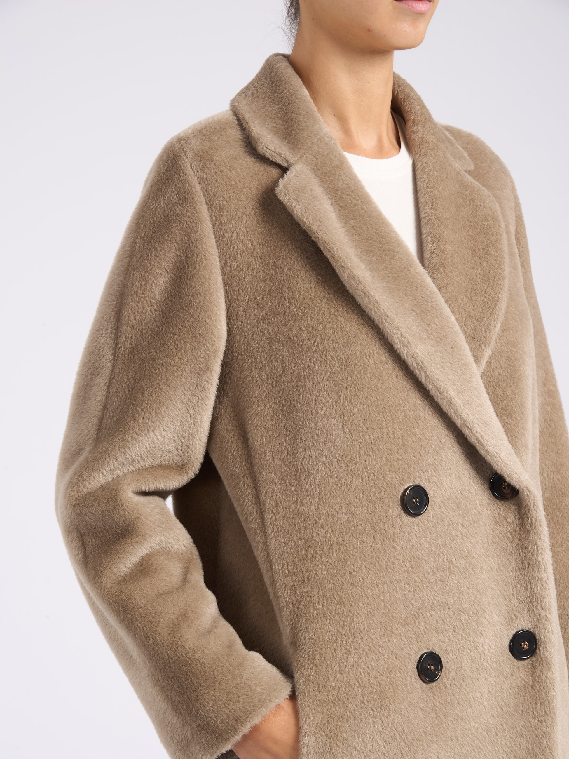S Max Mara coat in beige alpaca and wool | H-Brands