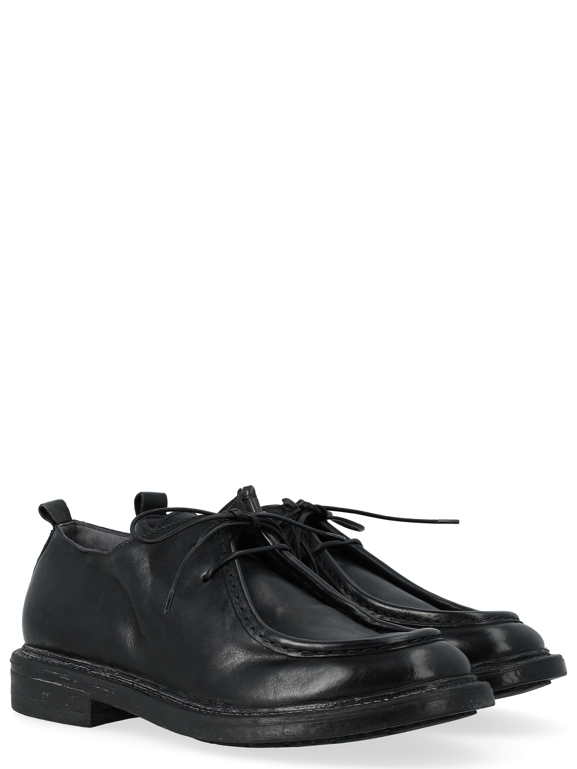 Moma Lace up shoe Moma black heritage-effect leather | H-Brands