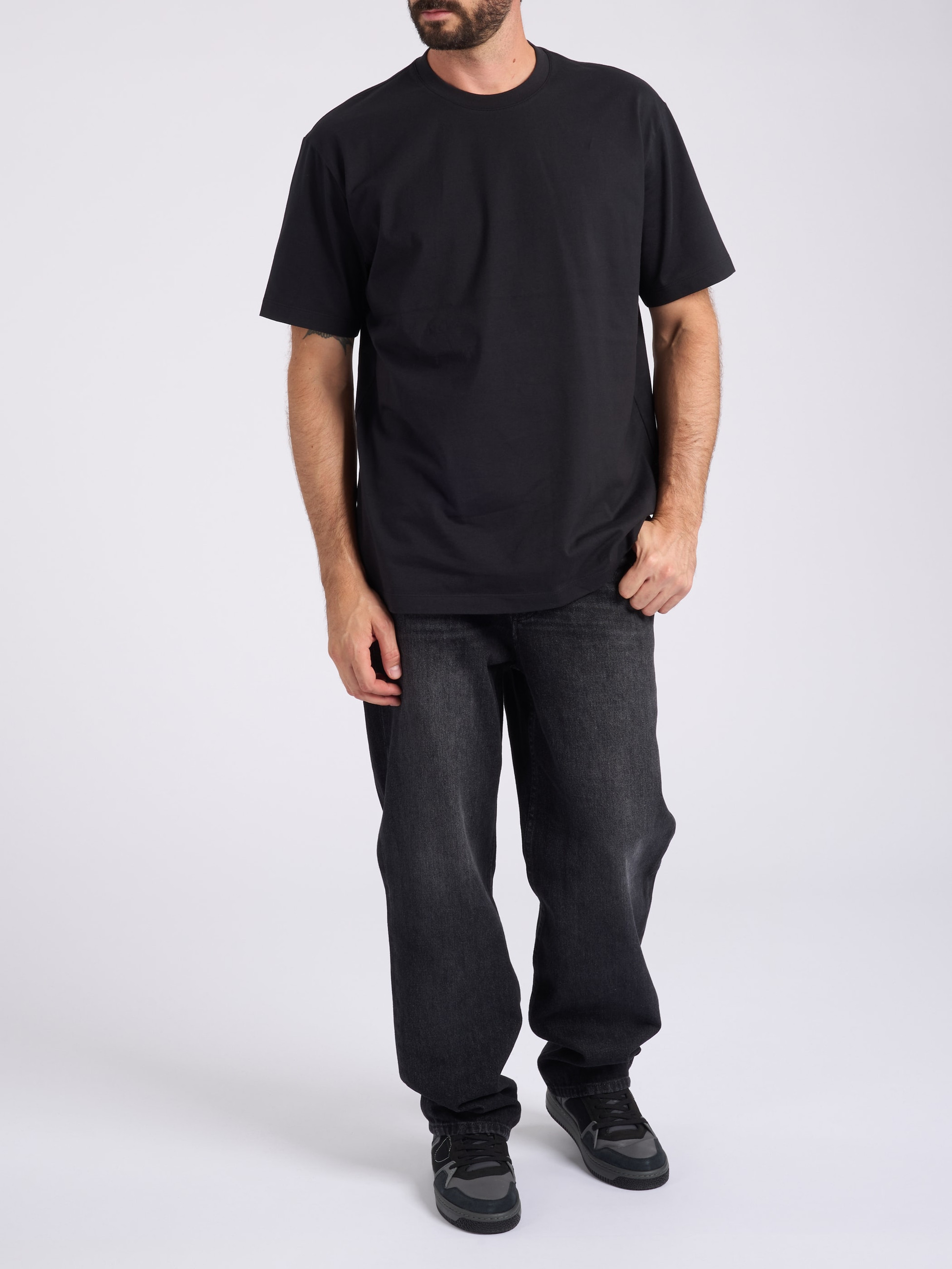 Adidas Y-3 Short-Sleeve T-Shirt in Black Cotton | H-Brands