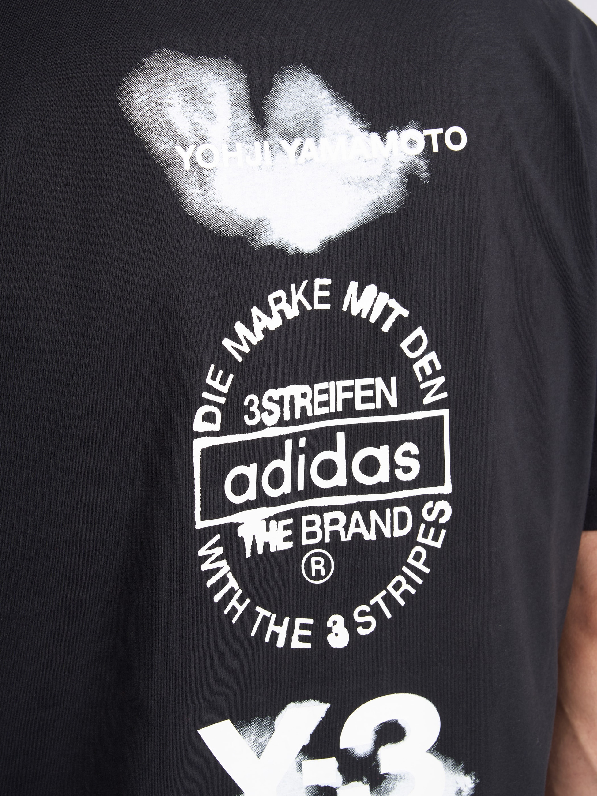 Adidas Y-3 Short-Sleeve T-Shirt in Black Cotton | H-Brands