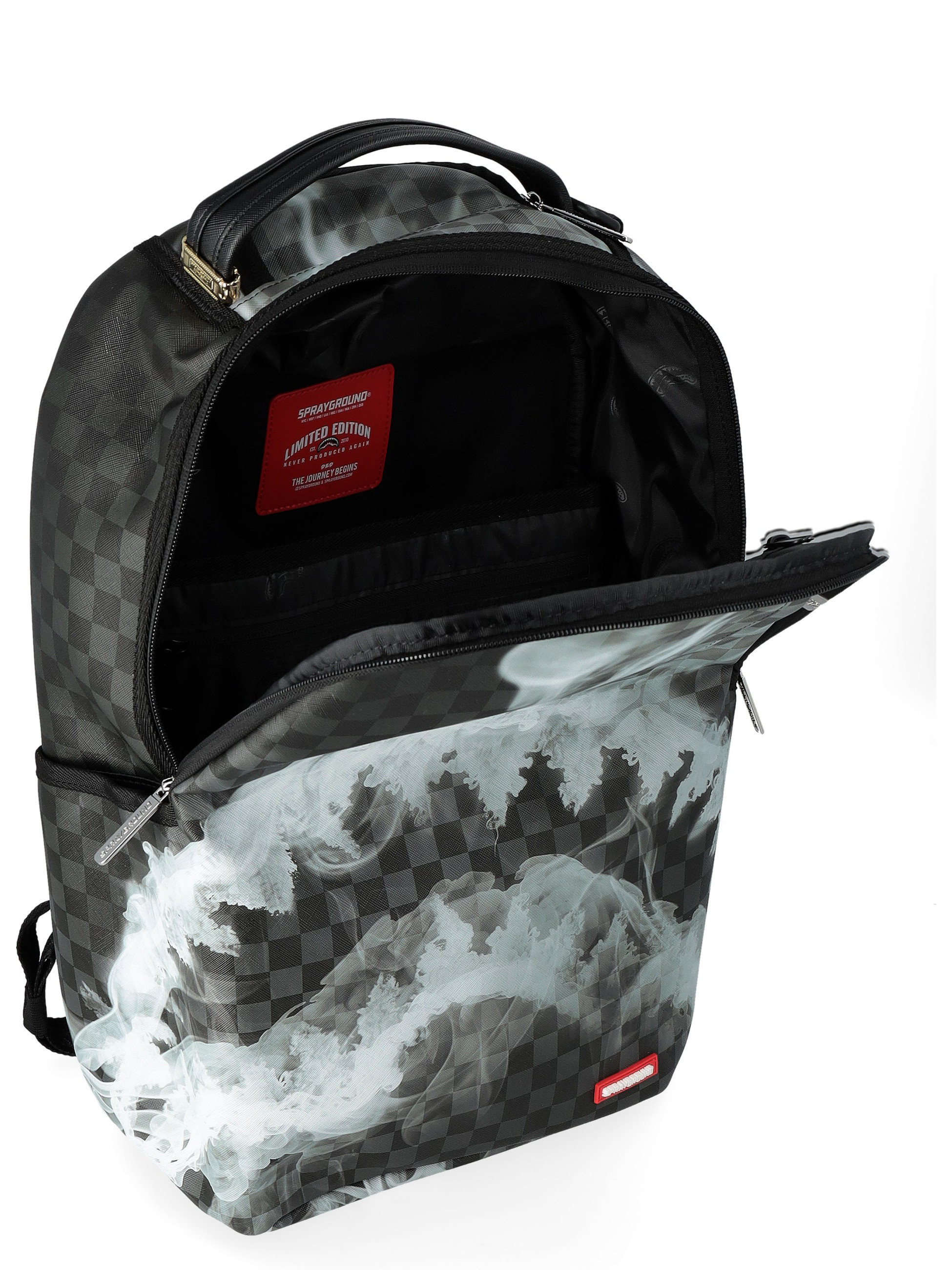 Sprayground N' Smoke Backpack in Black Vegan Leather | H-Brands