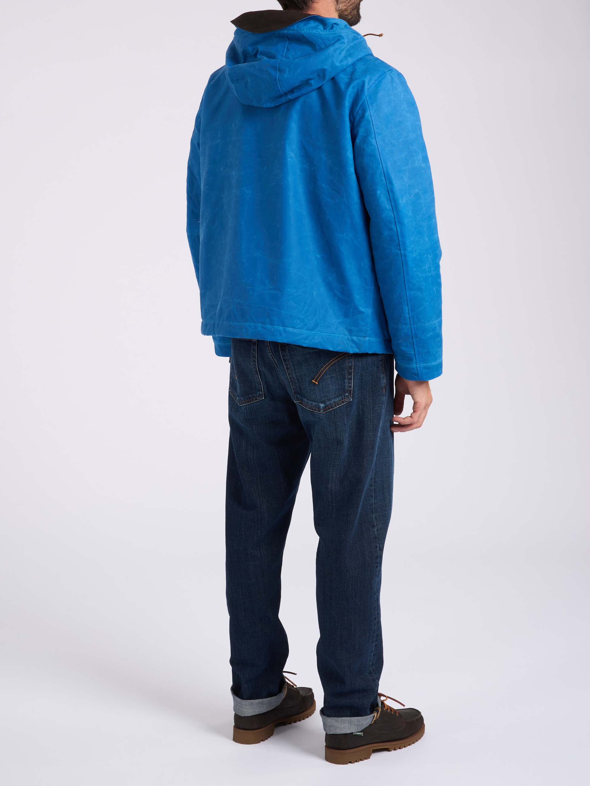 Manifattura Ceccarelli blue waxed fabric jacket | H-Brands