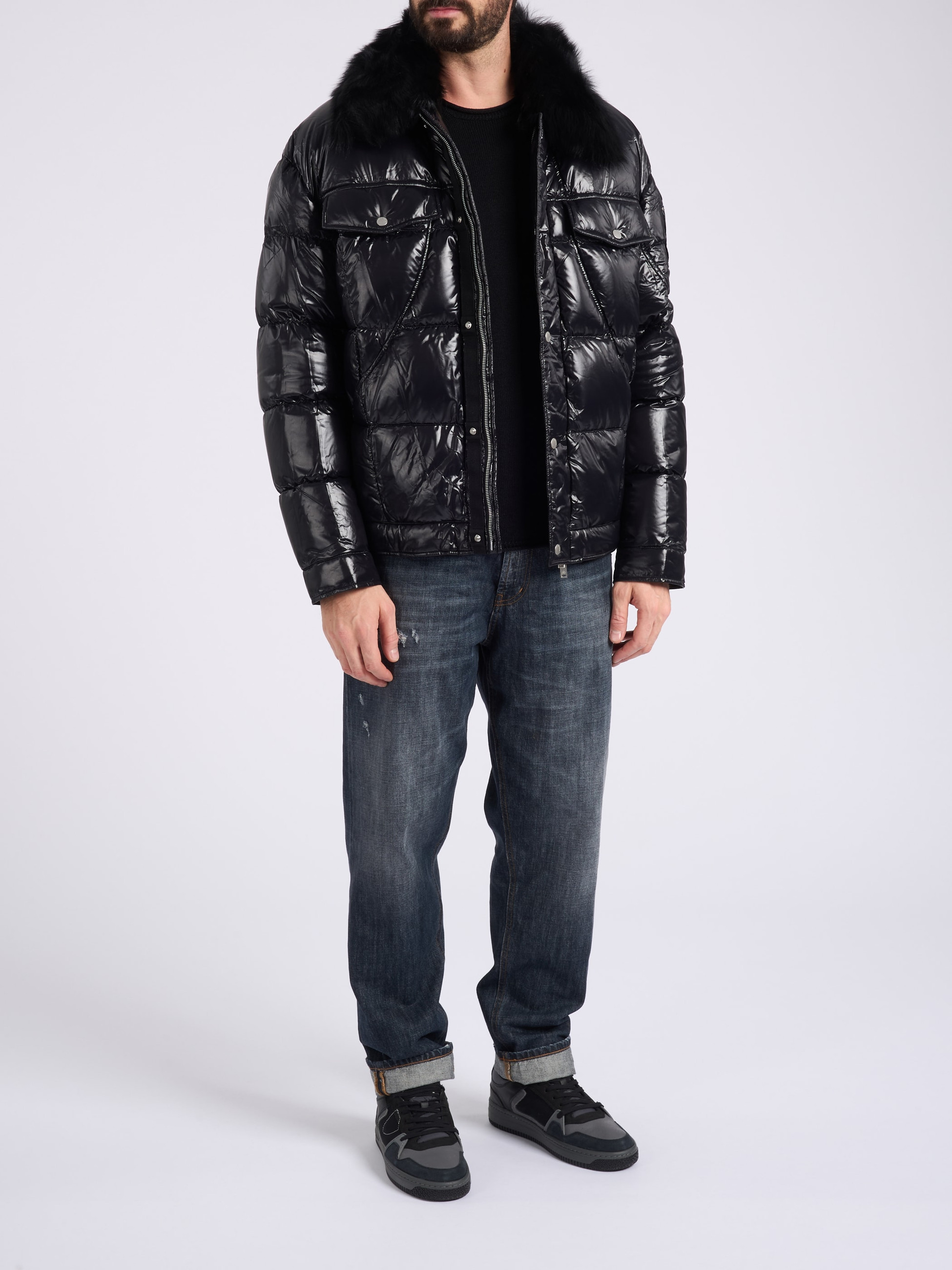 Moose Knuckles Down jacket in Black Nylon | H-Brands
