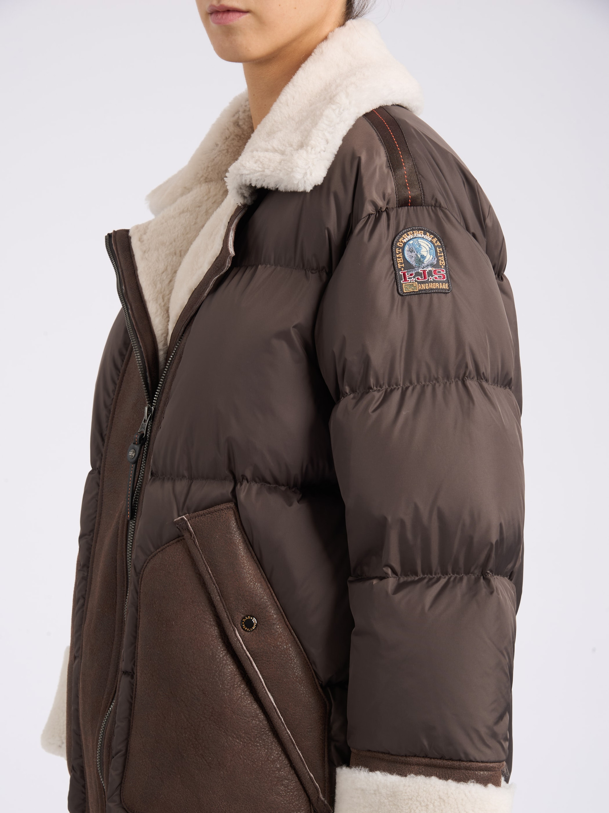 Parajumpers Down jacket in Brown Technical Fabric | H-Brands