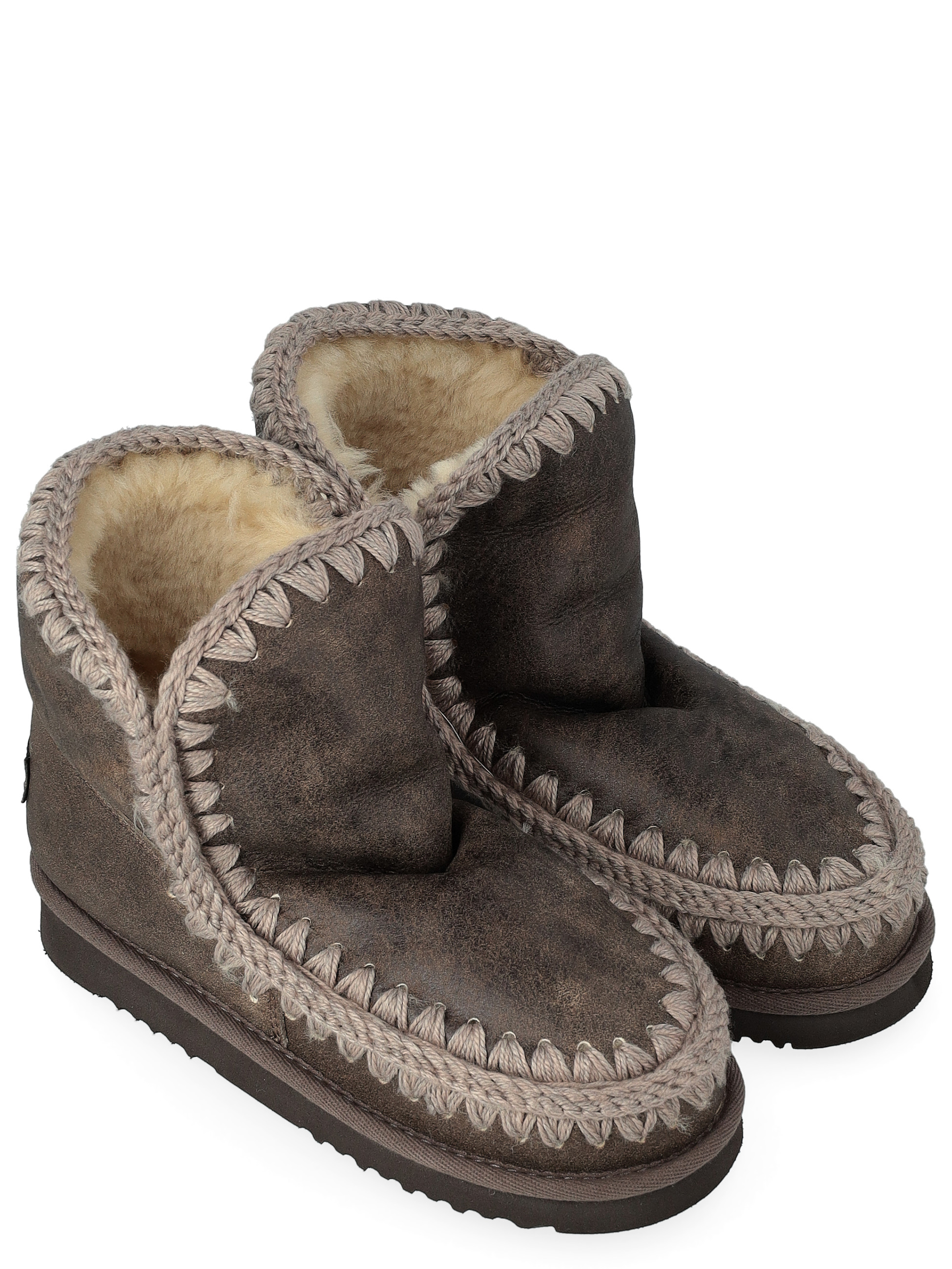 Mou 18 ankle boots in vintage cognac-colored sheepskin | H-Brands
