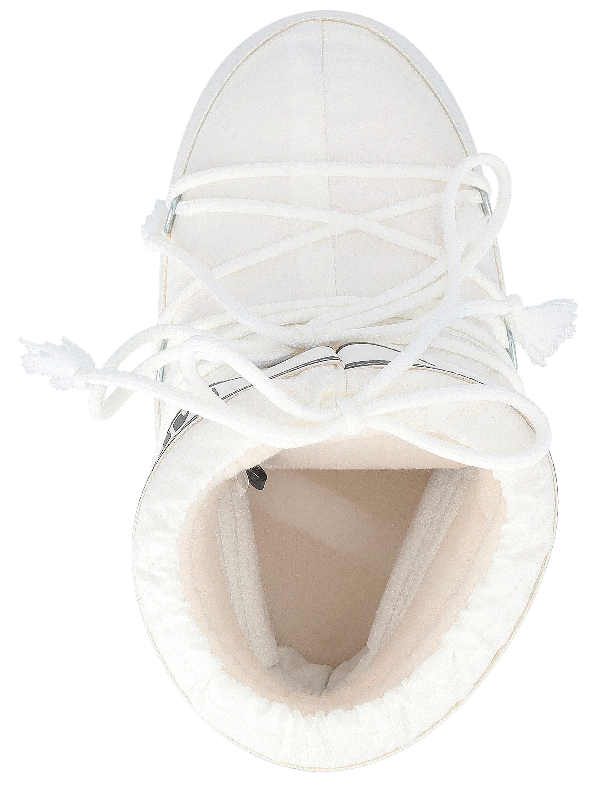 Moon Boot Low Ankle Boots in Solid White Nylon | H-Brands