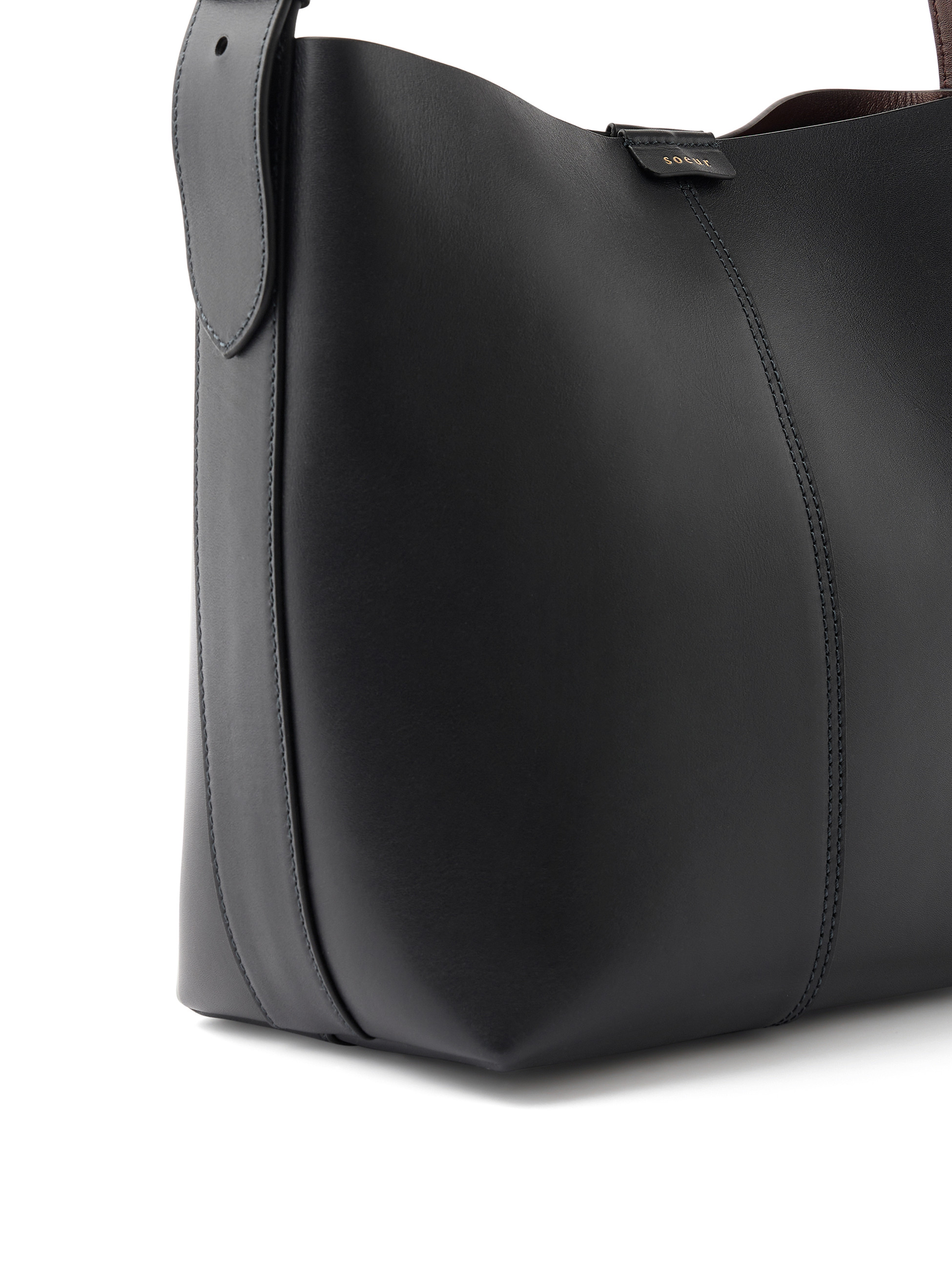 Soeur Mini Bag in Dark Gray Leather | H-Brands