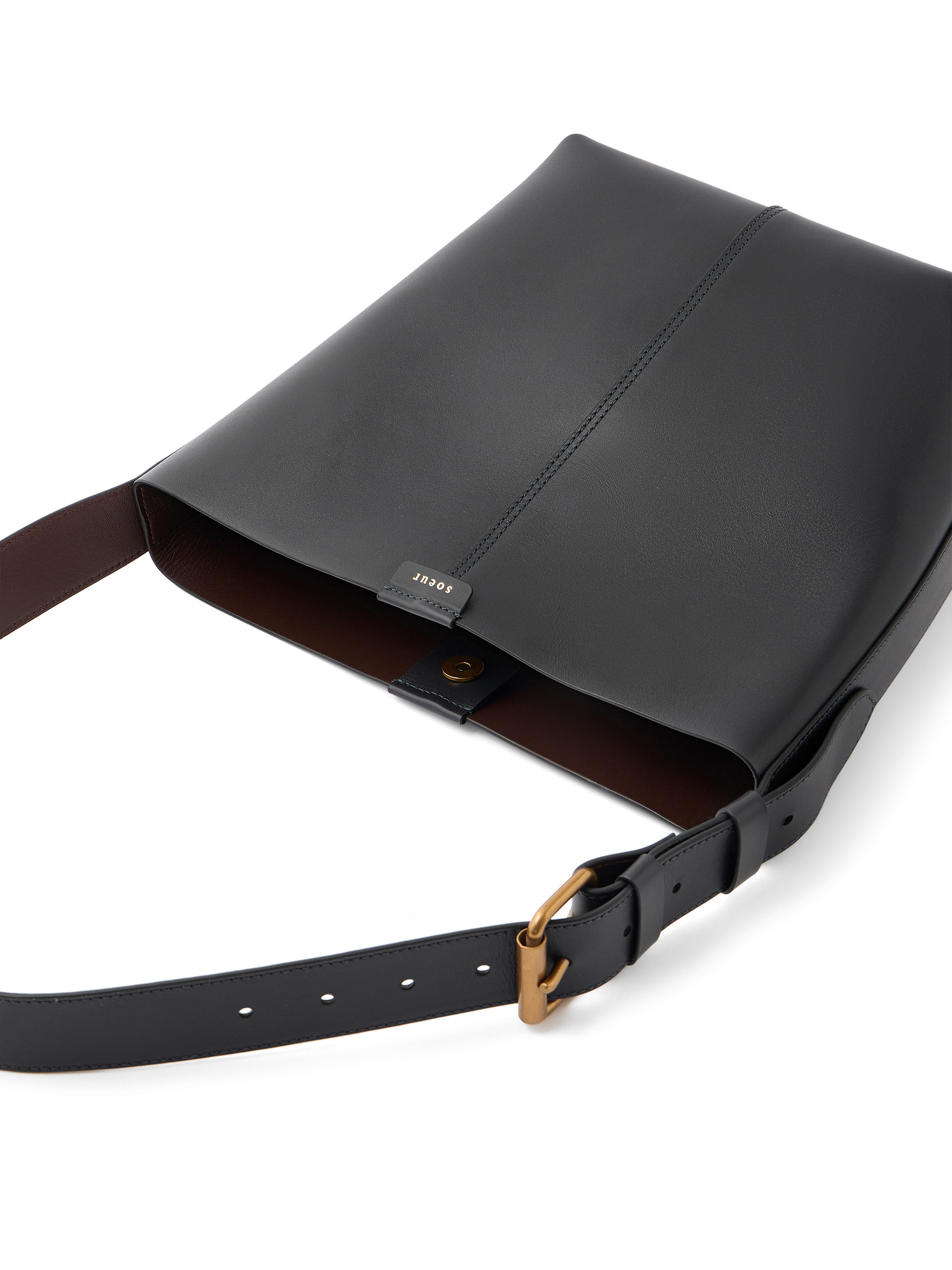 Soeur Mini bag in dark gray leather | H-Brands