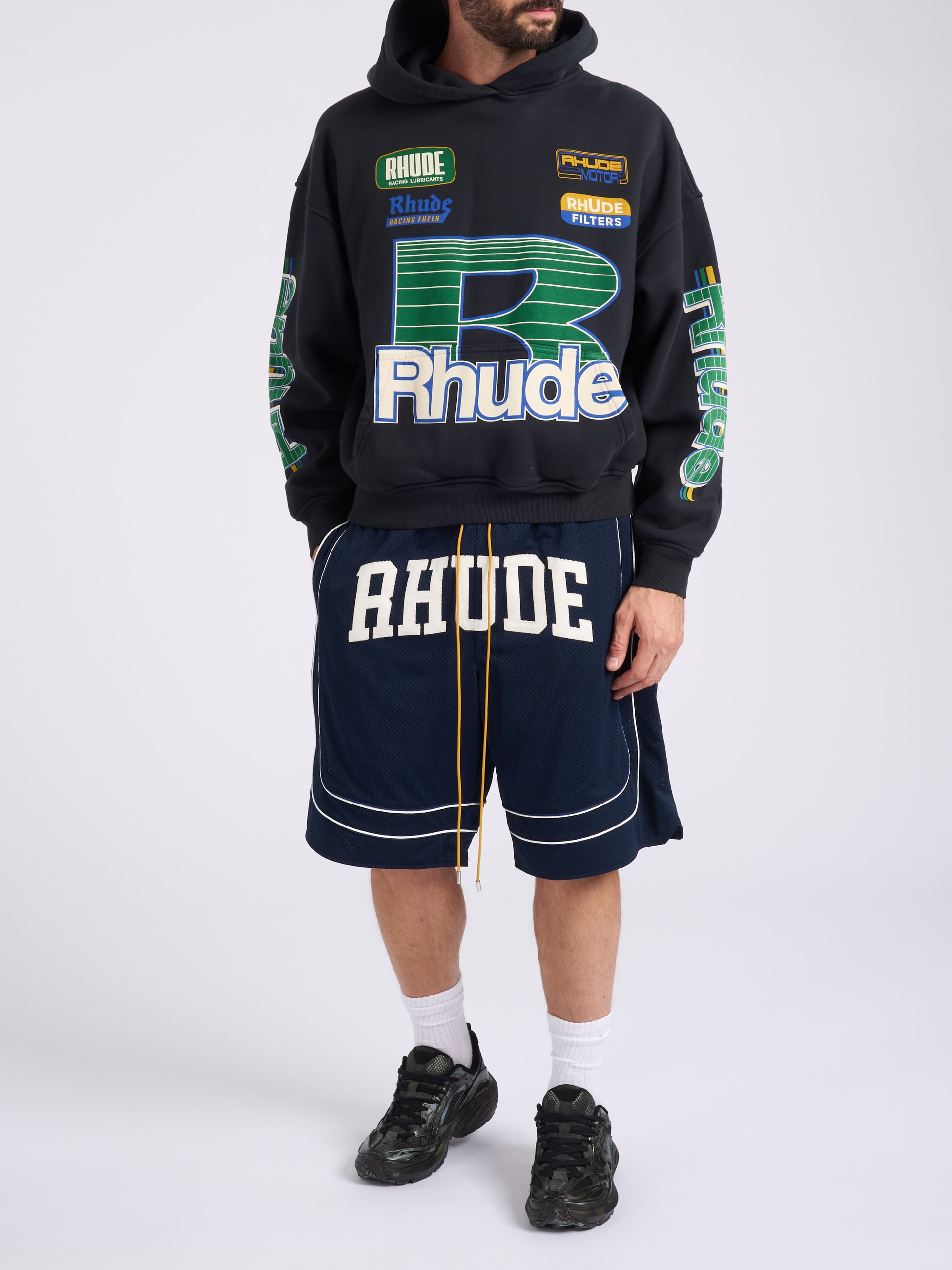 Rhude Blue Polyester Bermuda Shorts | H-Brands