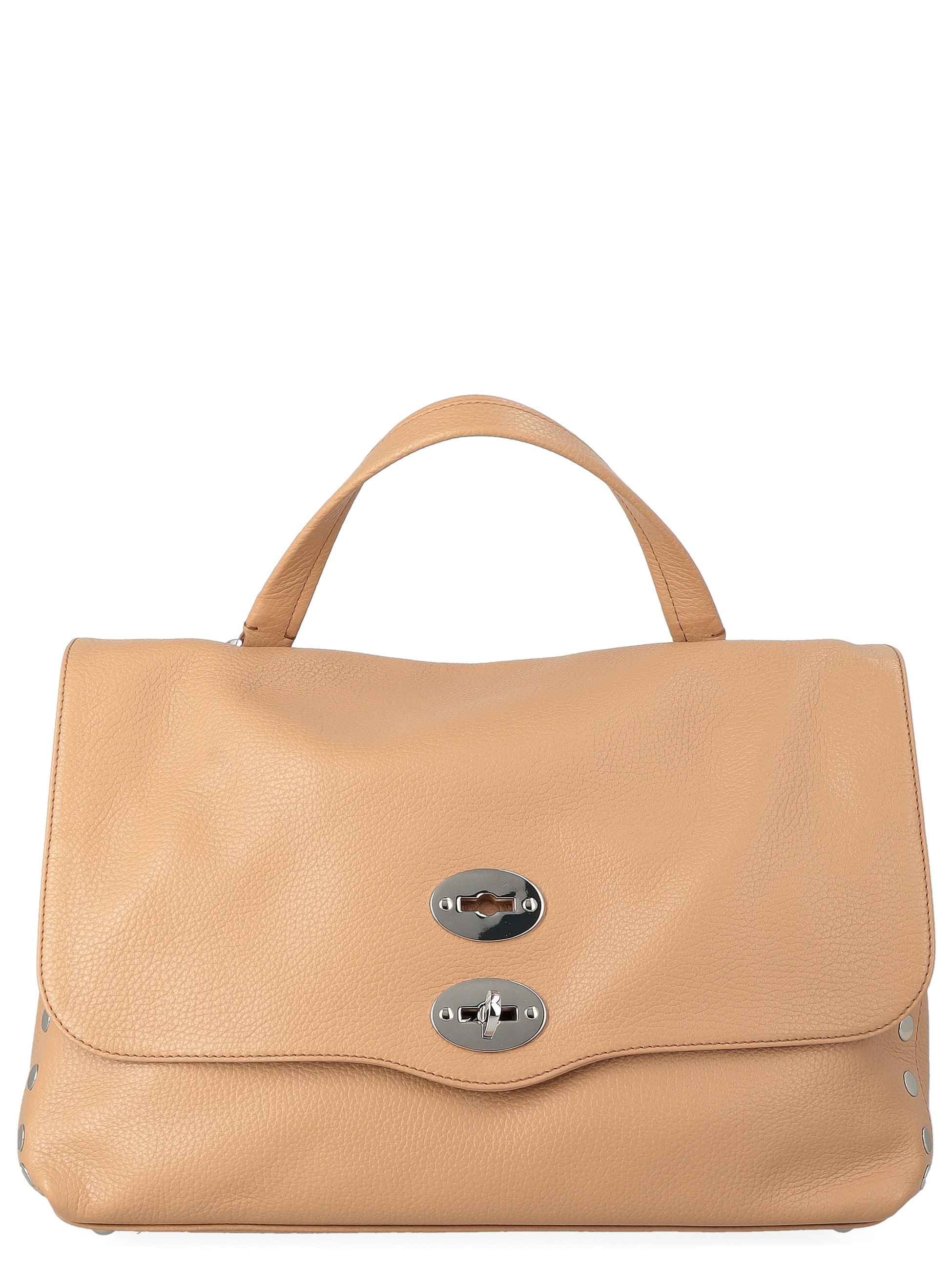 Bolso Zanellato Postina Daily M de piel granulada beige