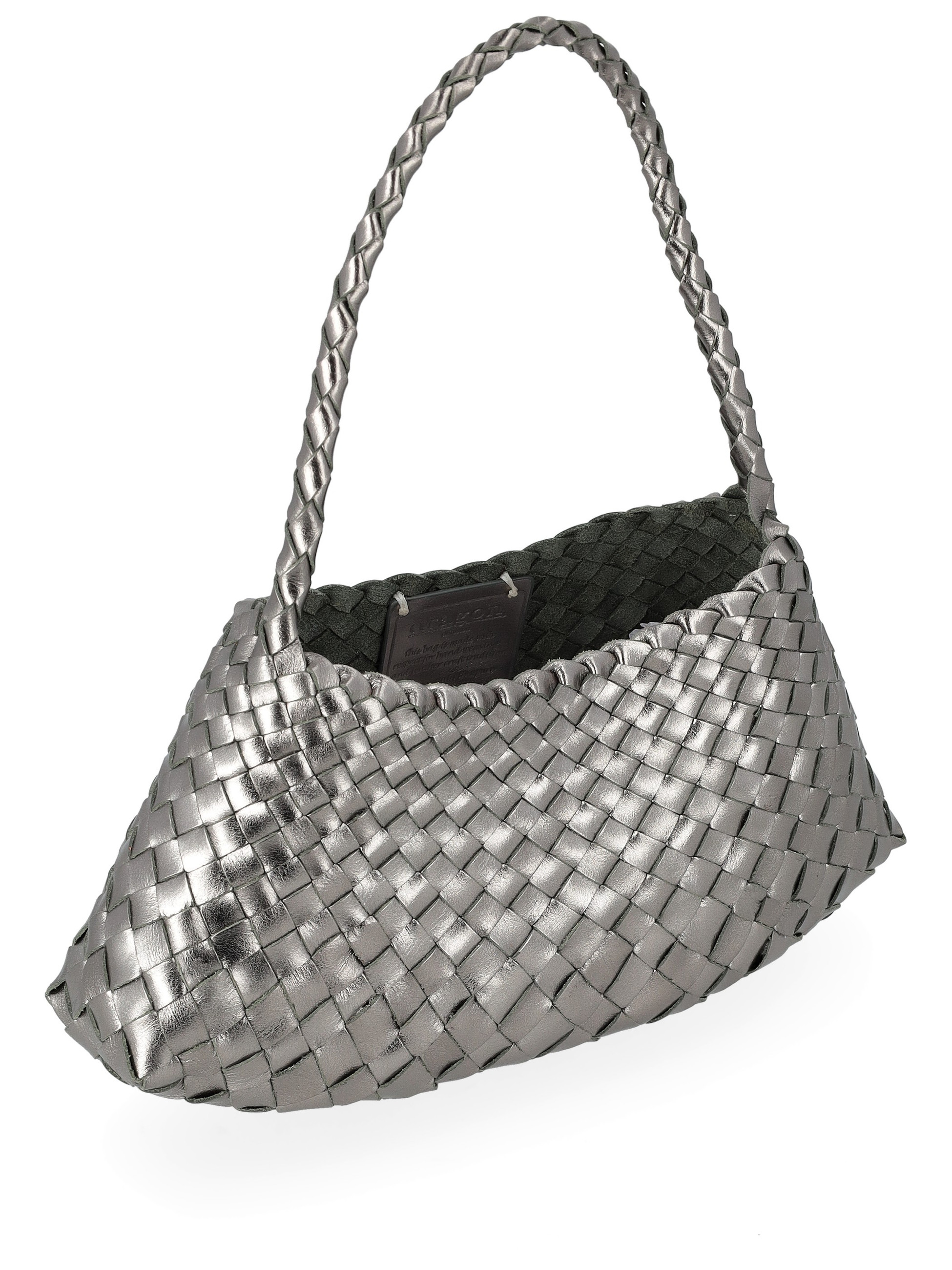 Dragon Diffusion Mini Handbag in Silver Leather | H-Brands