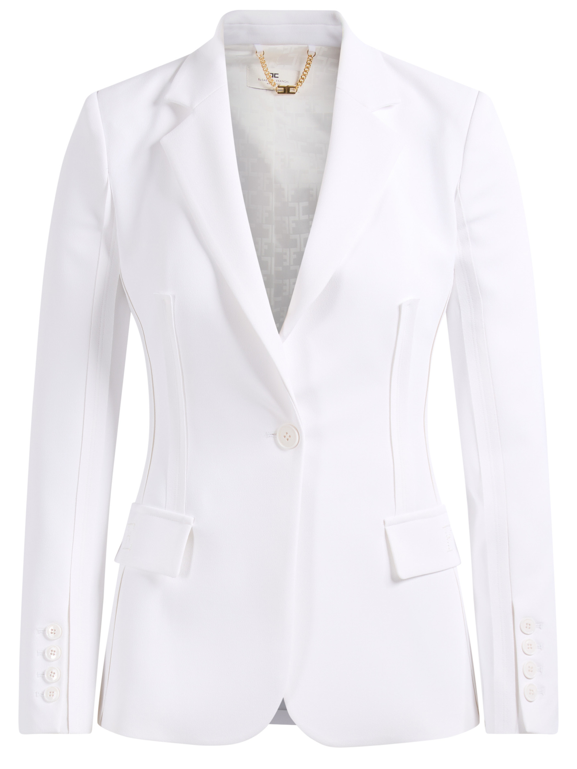 Elisabetta Franchi jacket Elisabetta Franchi ivory double crêpe