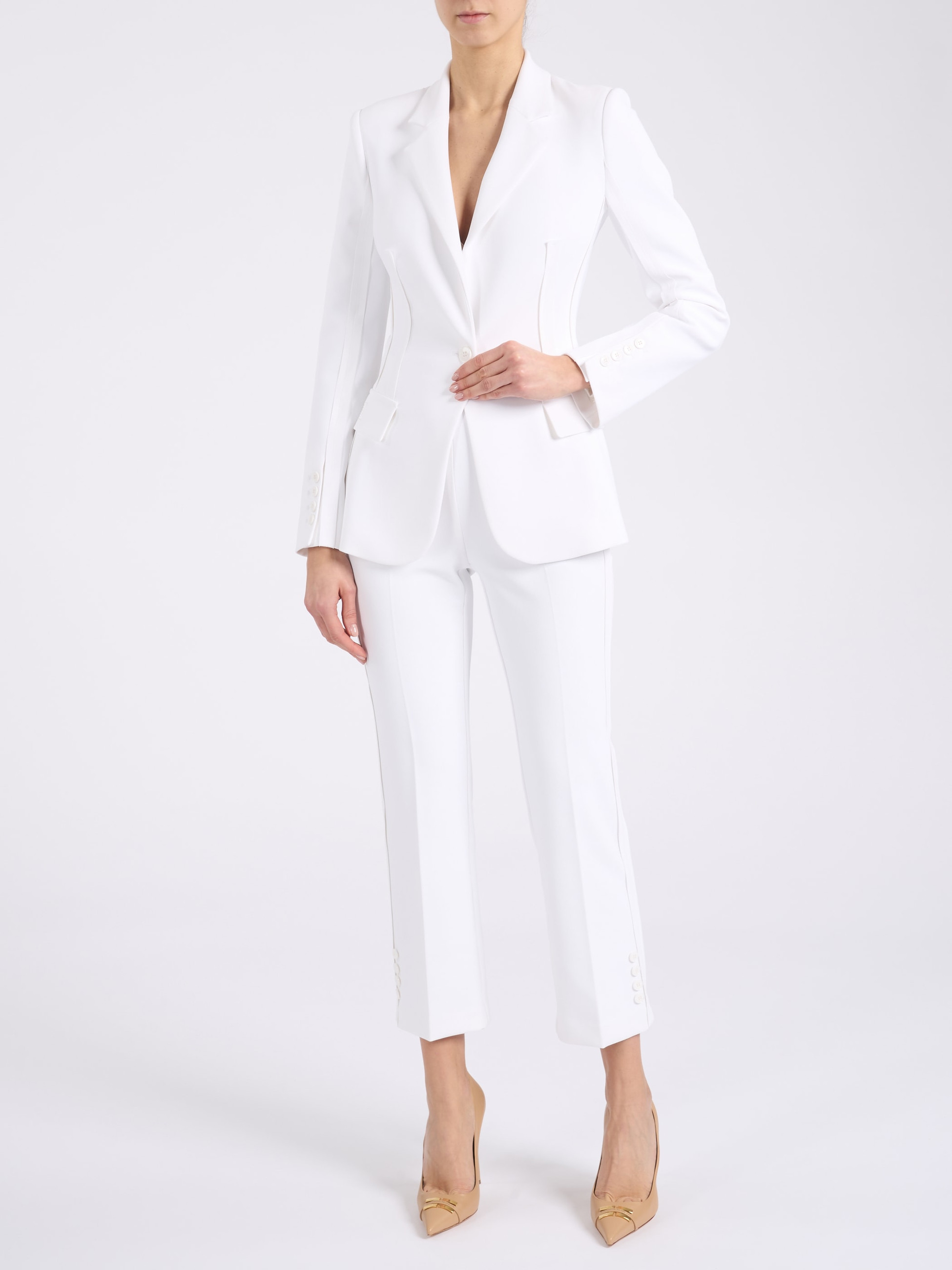 Elisabetta Franchi jacket Elisabetta Franchi ivory double crêpe