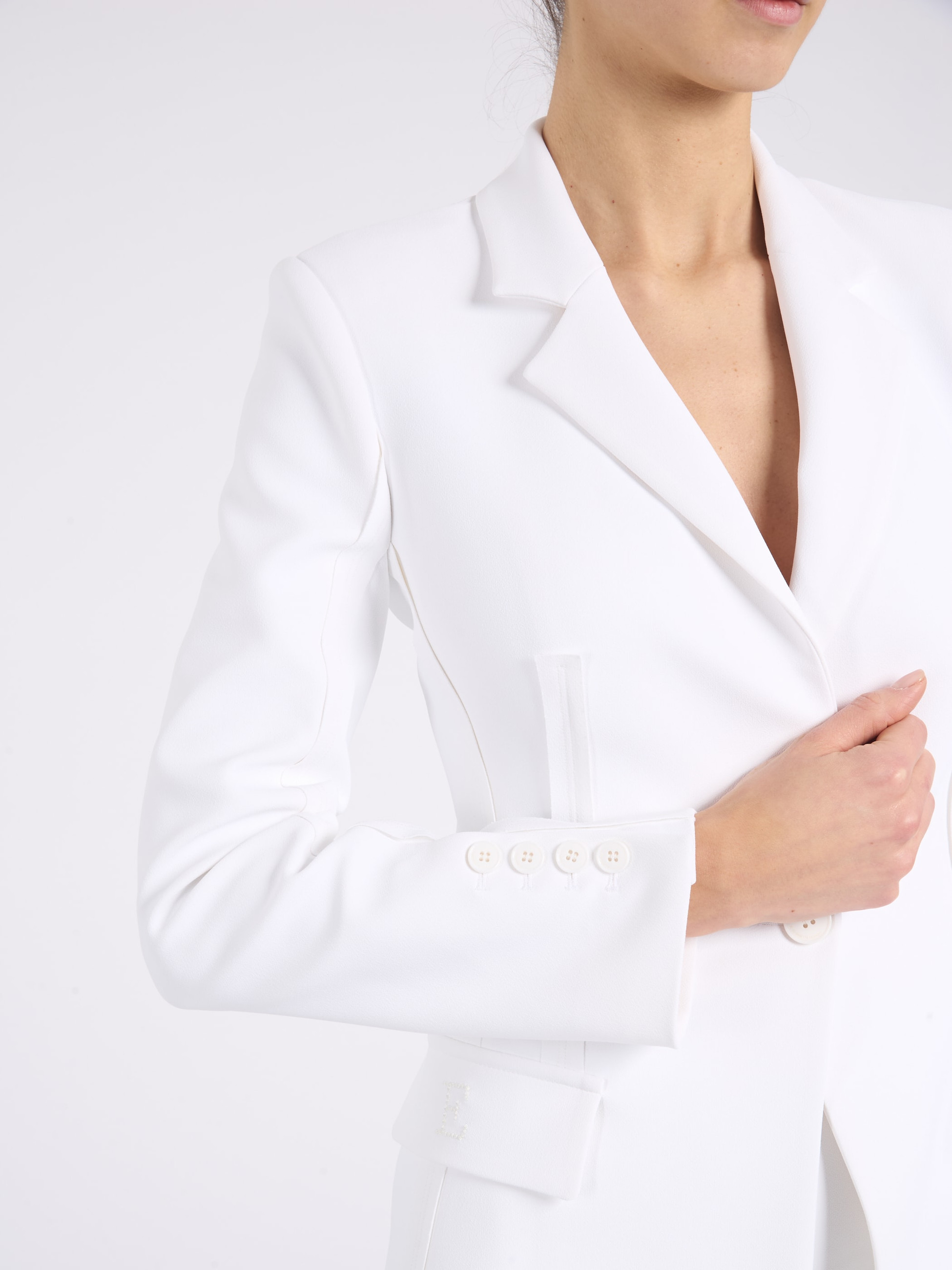Elisabetta Franchi jacket Elisabetta Franchi ivory double crêpe
