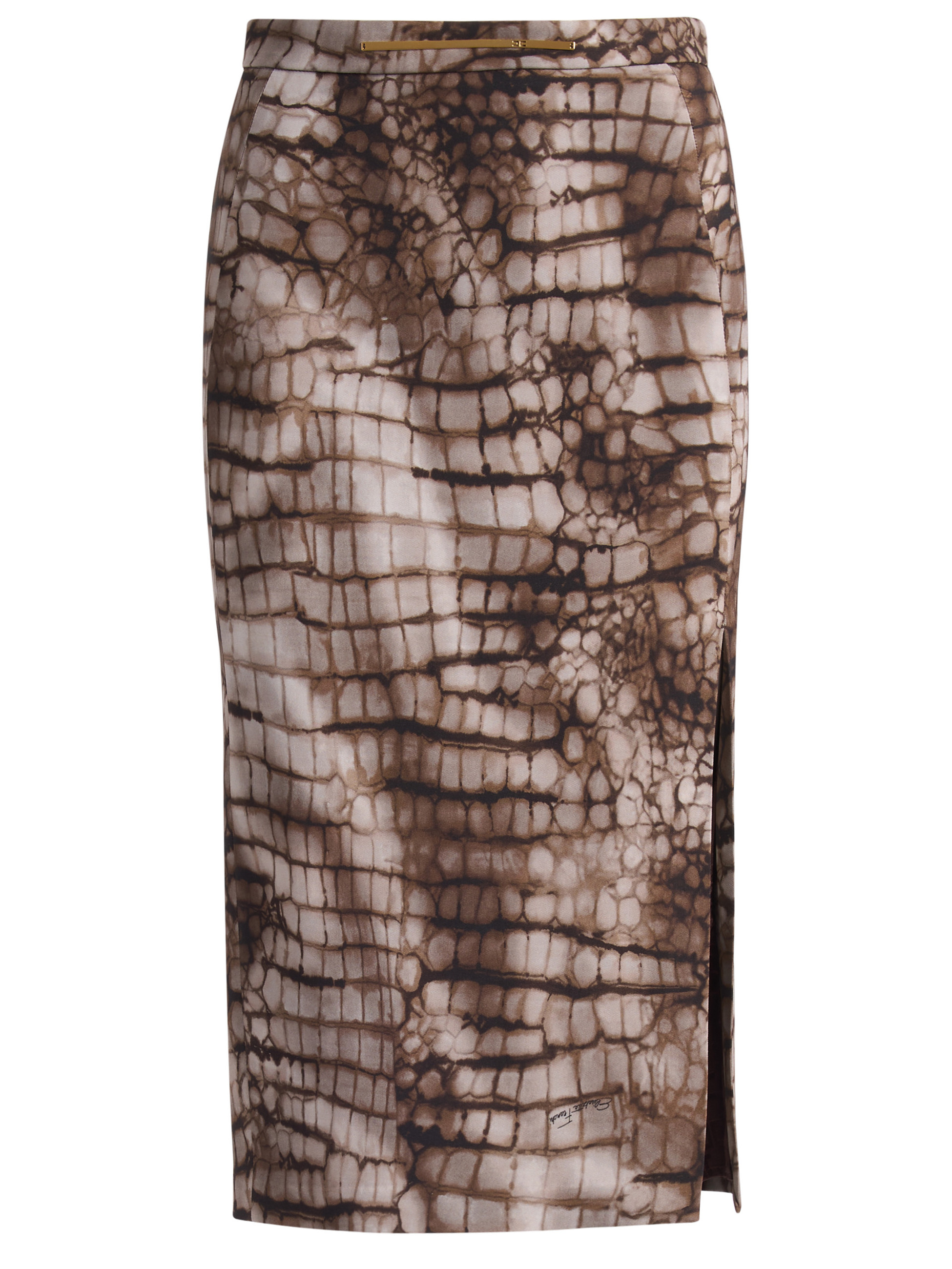 Gonna Elisabetta Franchi in jersey color cacao 