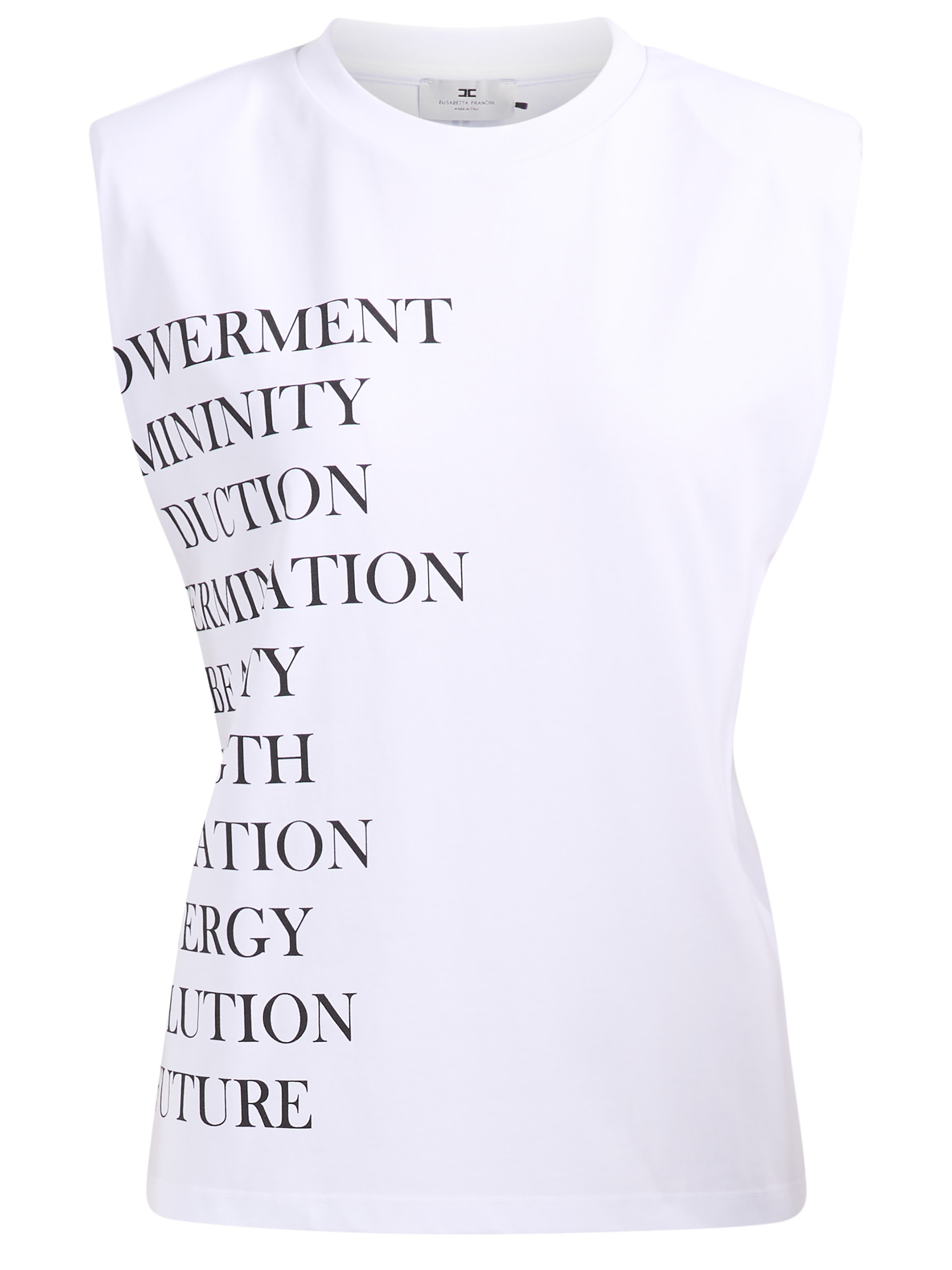 T-Shirt Elisabetta Franchi in jersey gesso