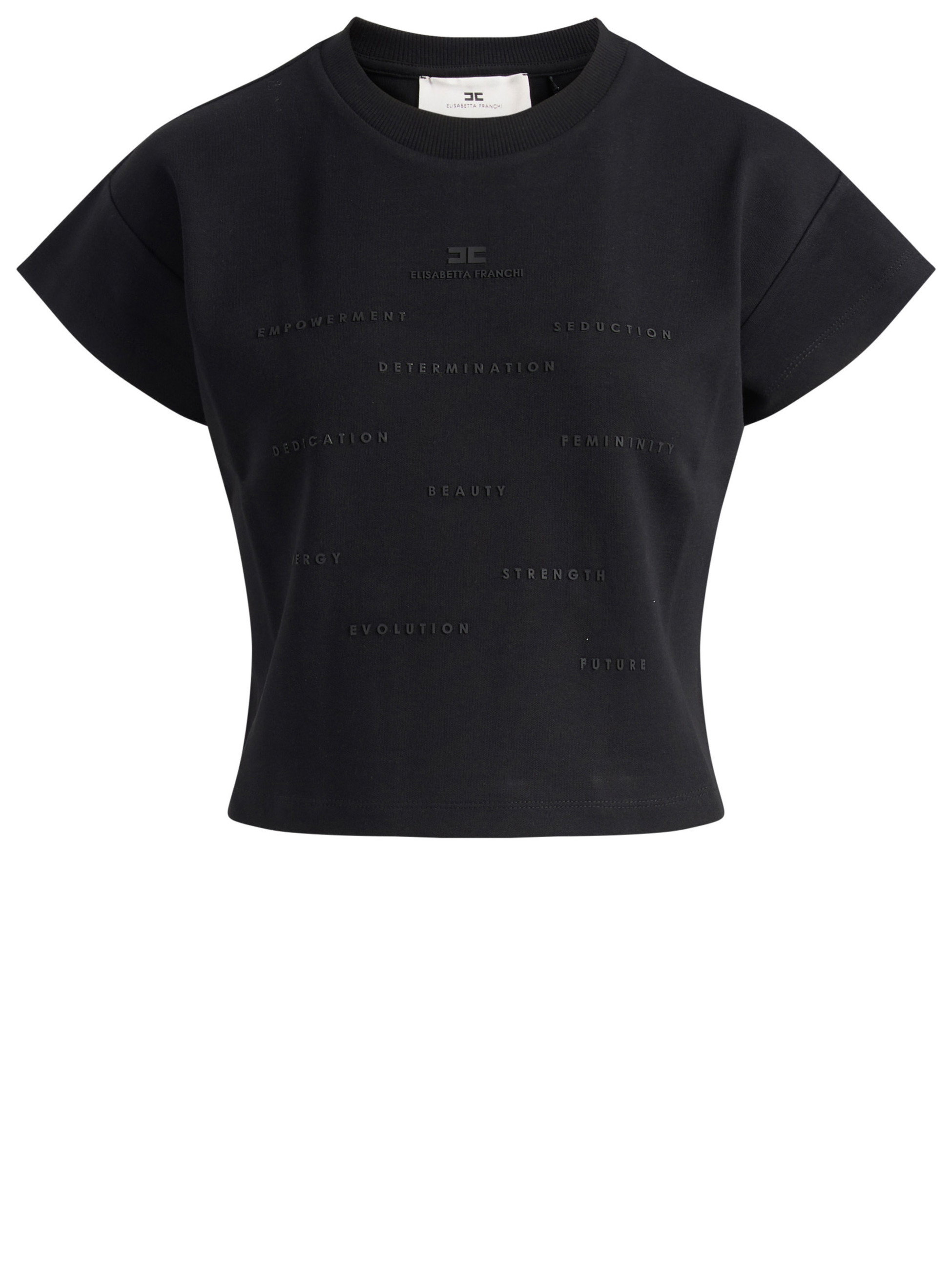 Elisabetta Franchi black Elisabetta Franchi T-shirt with lettering