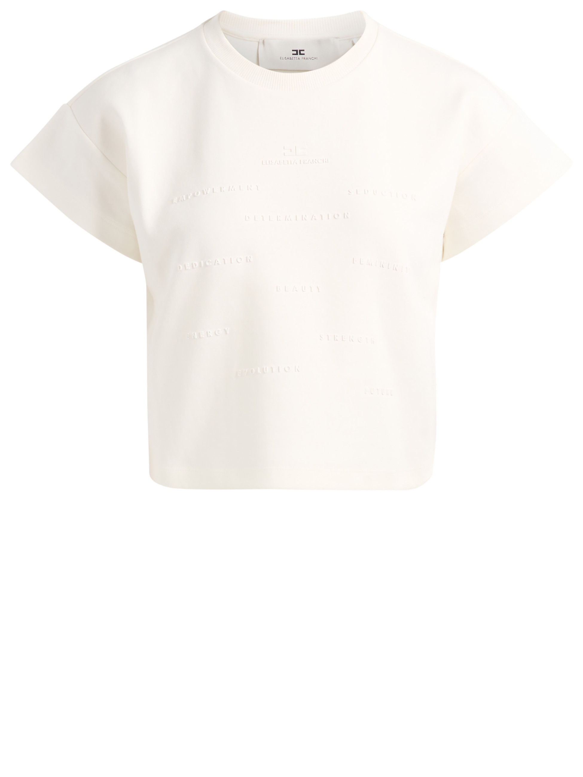 Elisabetta Franchi T-shirt Elisabetta Franchi chalk-colored jersey