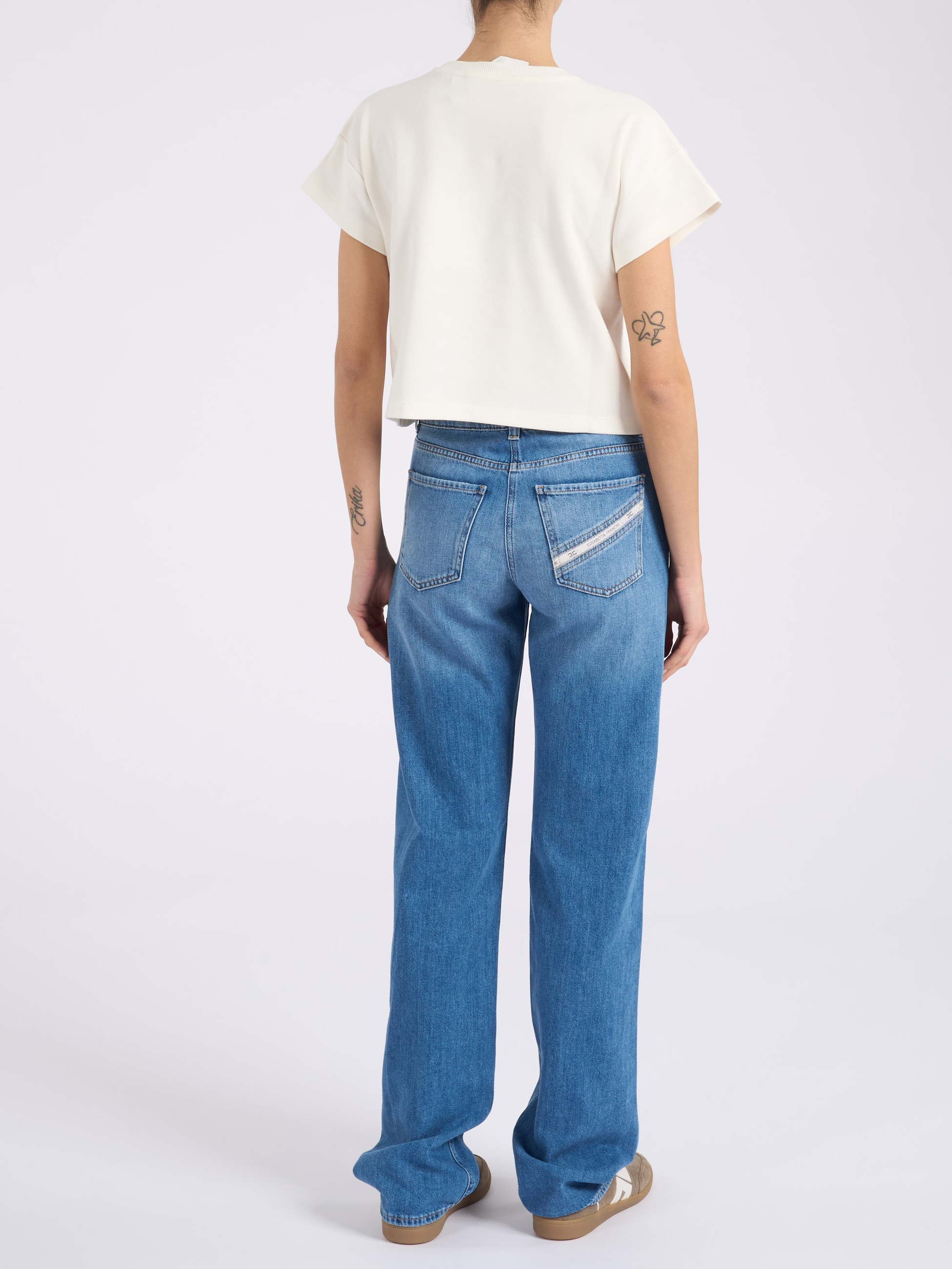 Elisabetta Franchi T-shirt Elisabetta Franchi chalk-colored jersey
