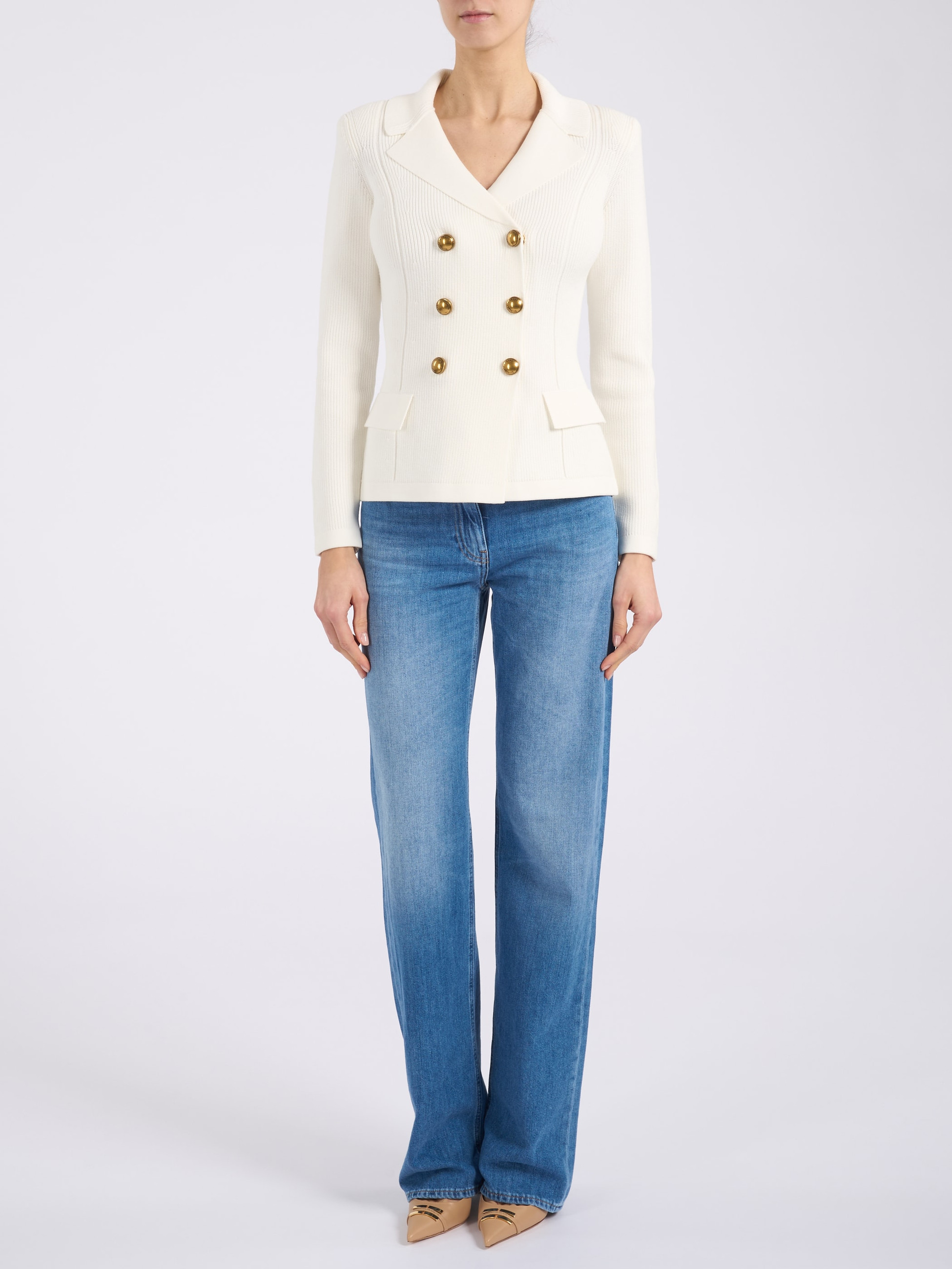 Elisabetta Franchi ivory Elisabetta Franchi jacket | H-Brands