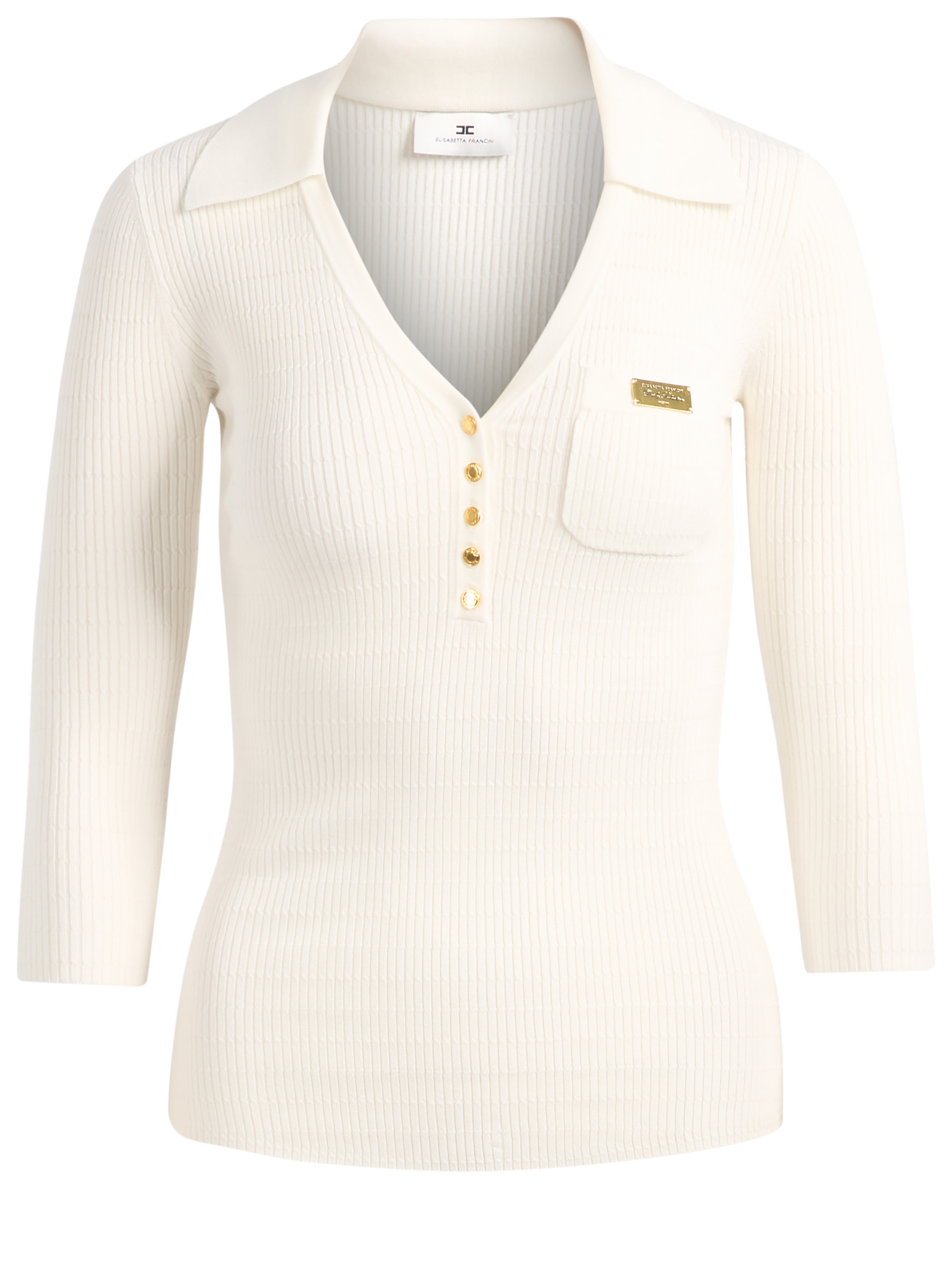 Elisabetta Franchi ivory Elisabetta Franchi polo shirt