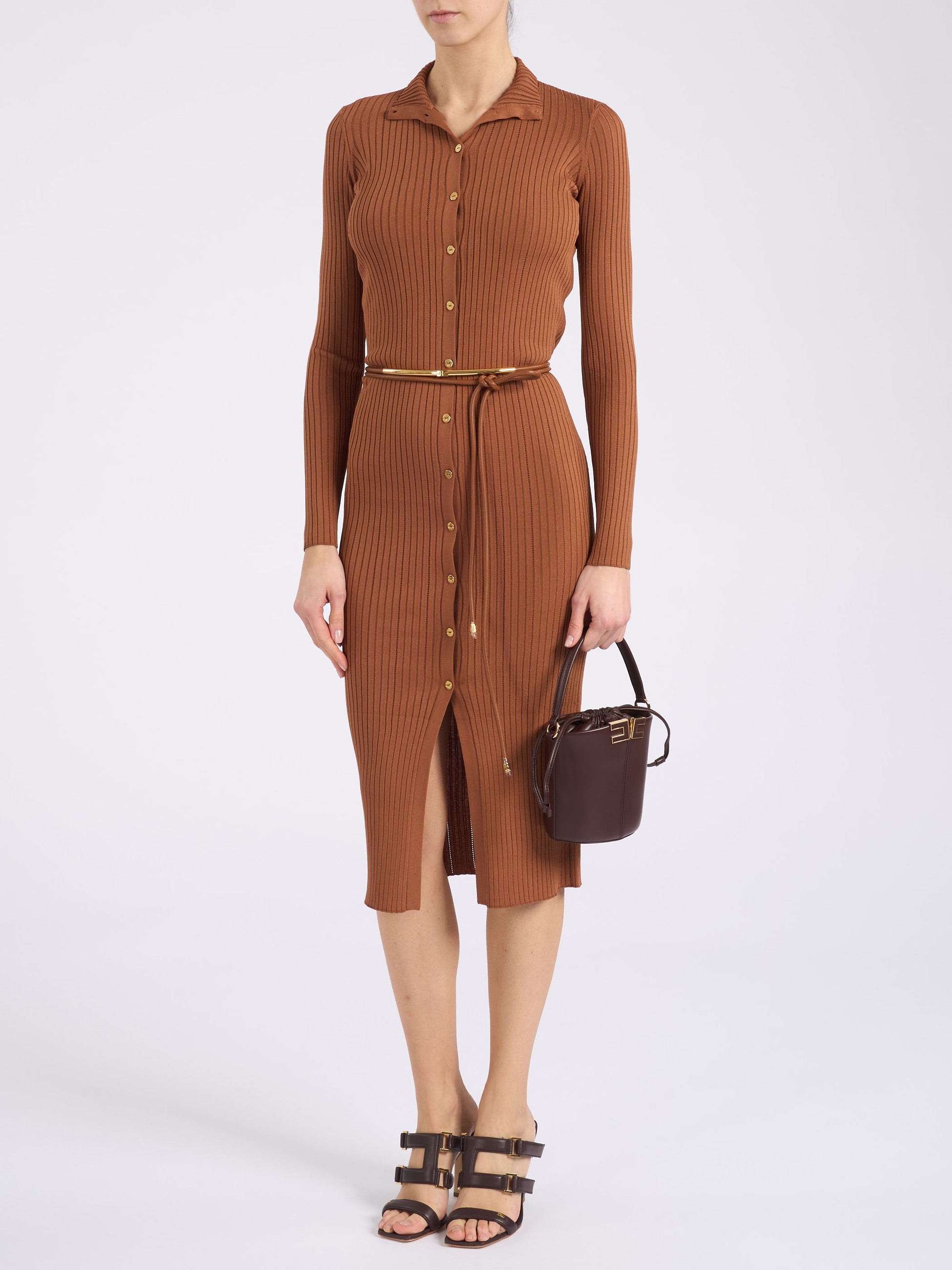 Elisabetta Franchi leather-colored Elisabetta Franchi dress | H-Brands