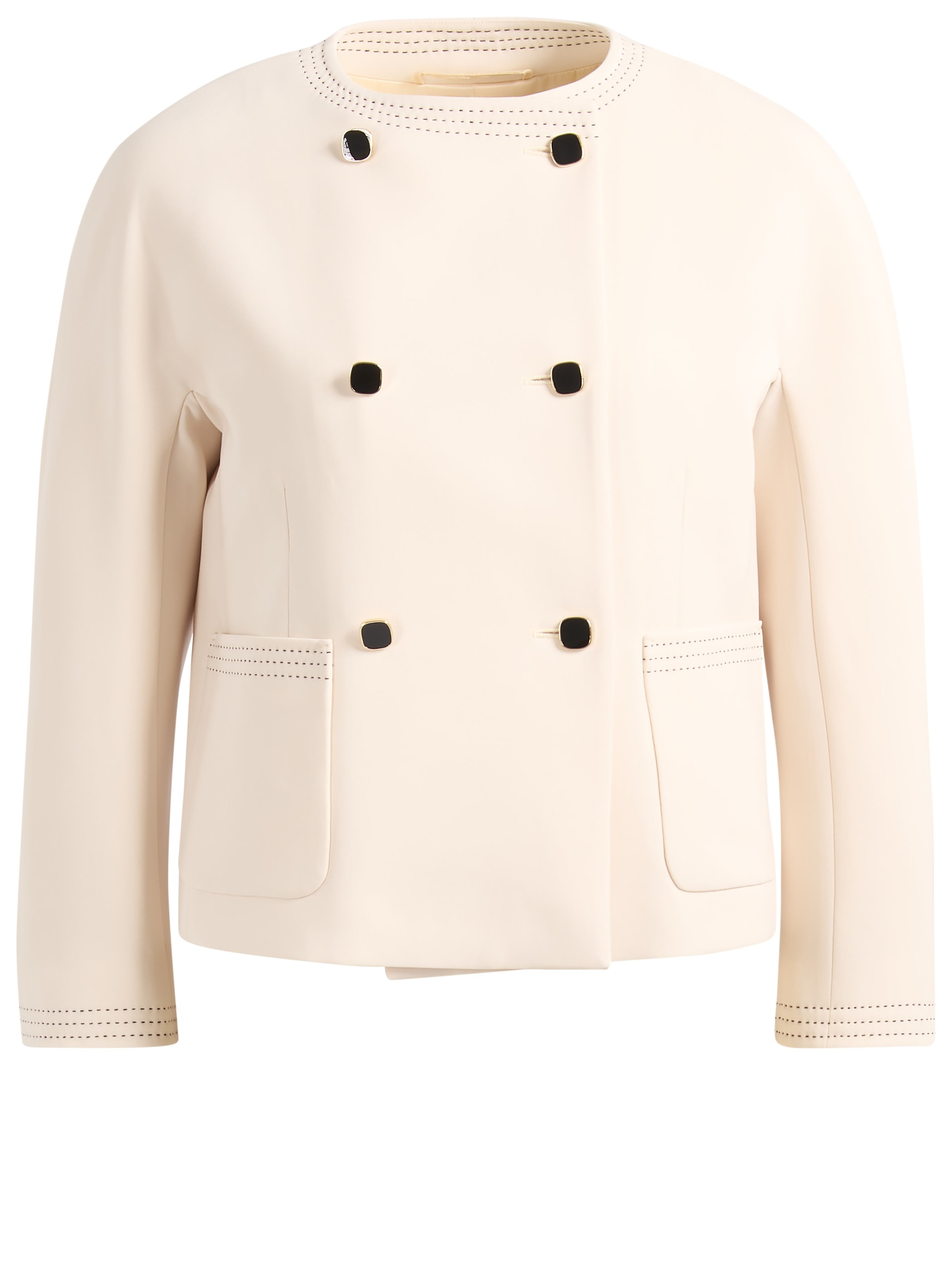 Veste boxy Max Mara Studio en cady beige