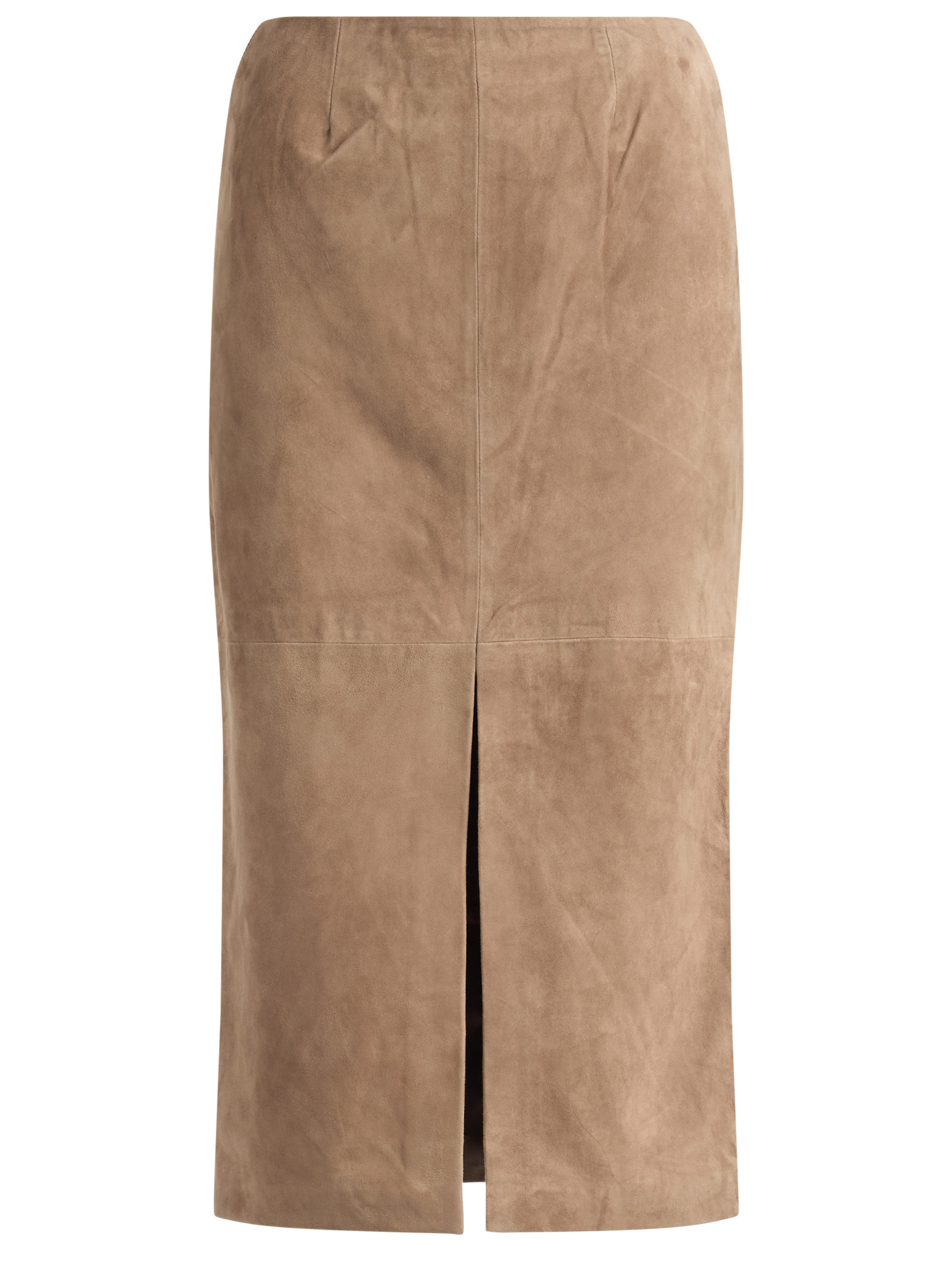 Brown suede skirt