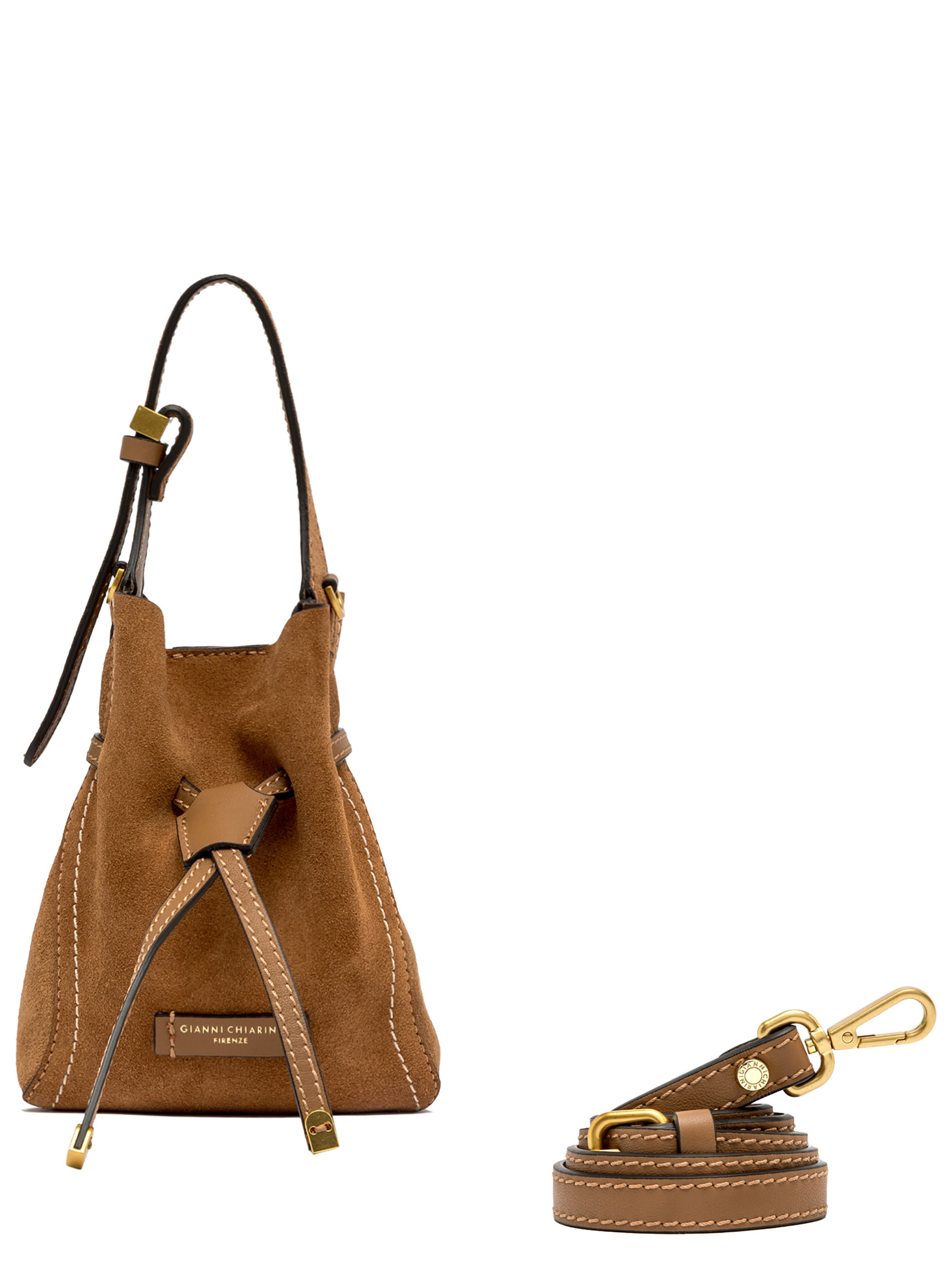 Borsa Gianni Chiarini Sienna in pelle scamosciata marrone 