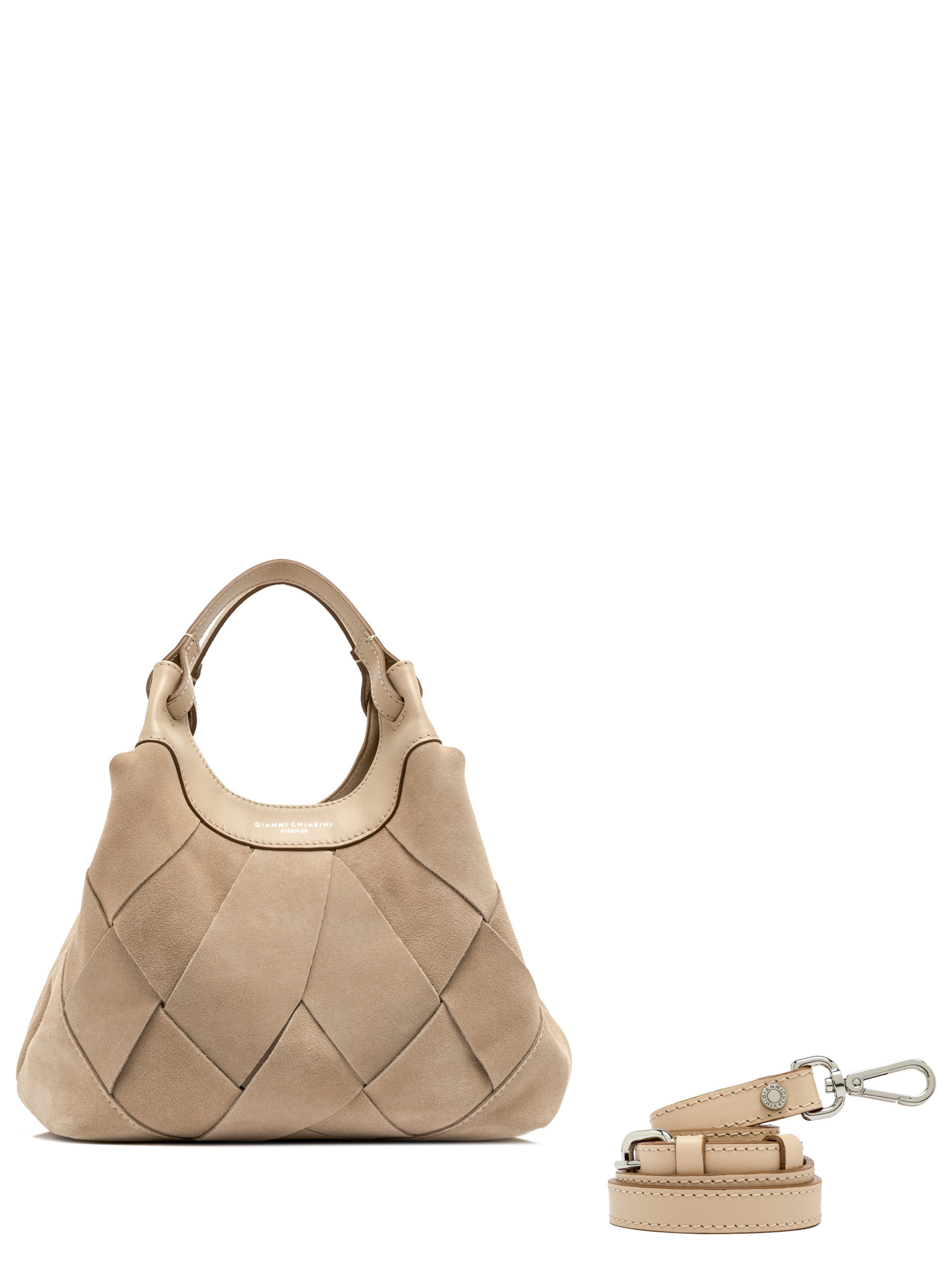 Sac Gianni Chiarini en daim beige