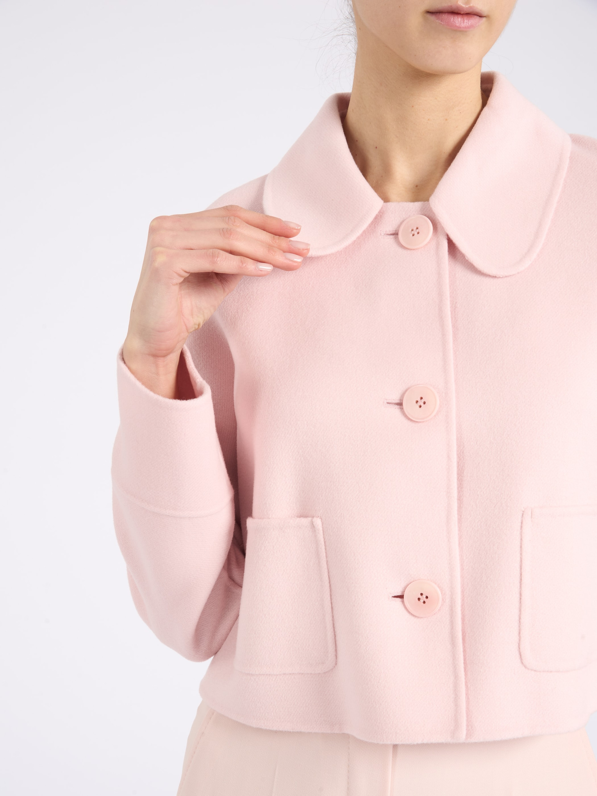 Max Mara Studio Jacket in Pink Wool | H-Brands