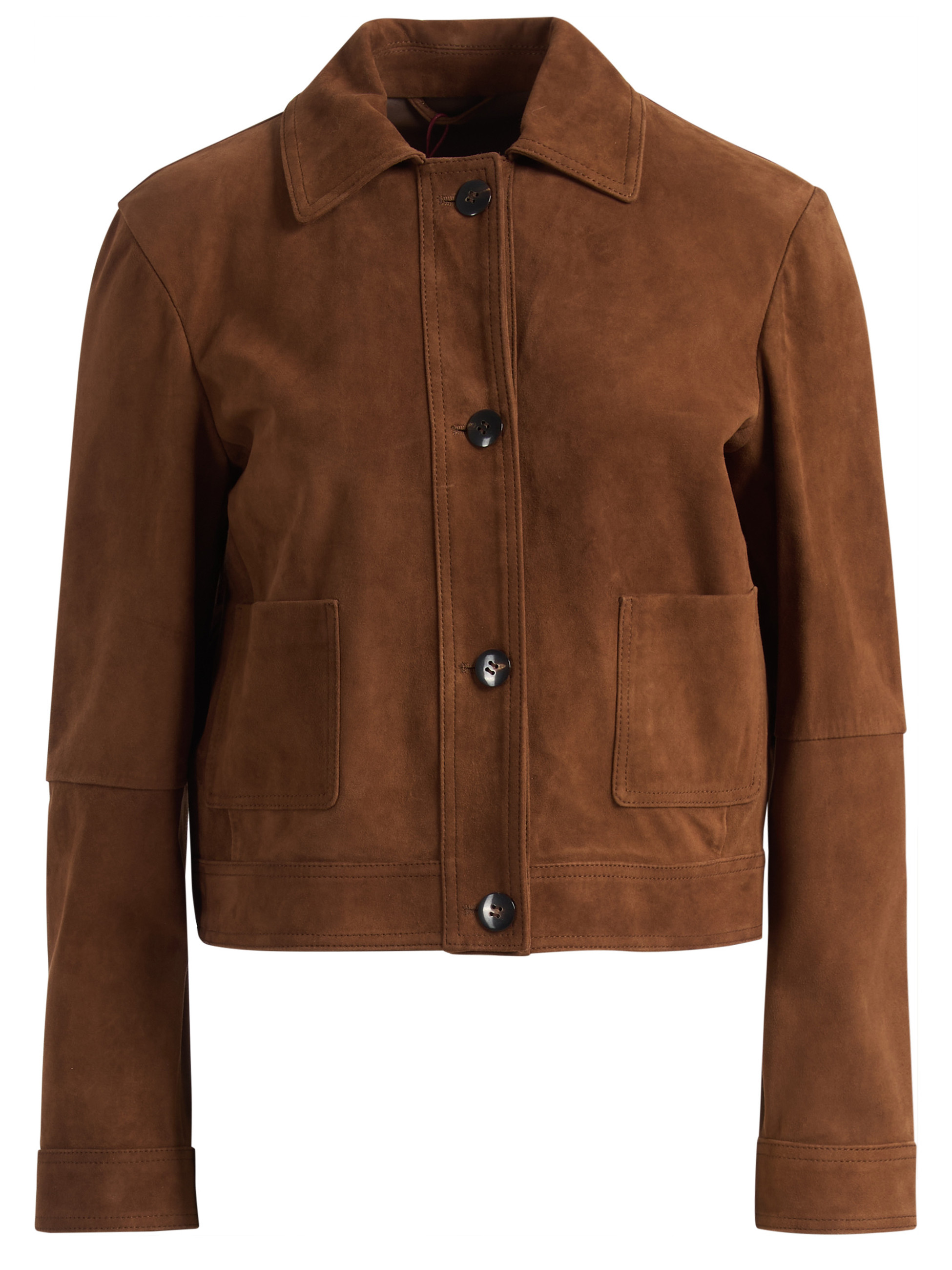 Jacke Max Mara Studio aus schokoladenbraunem Wildleder