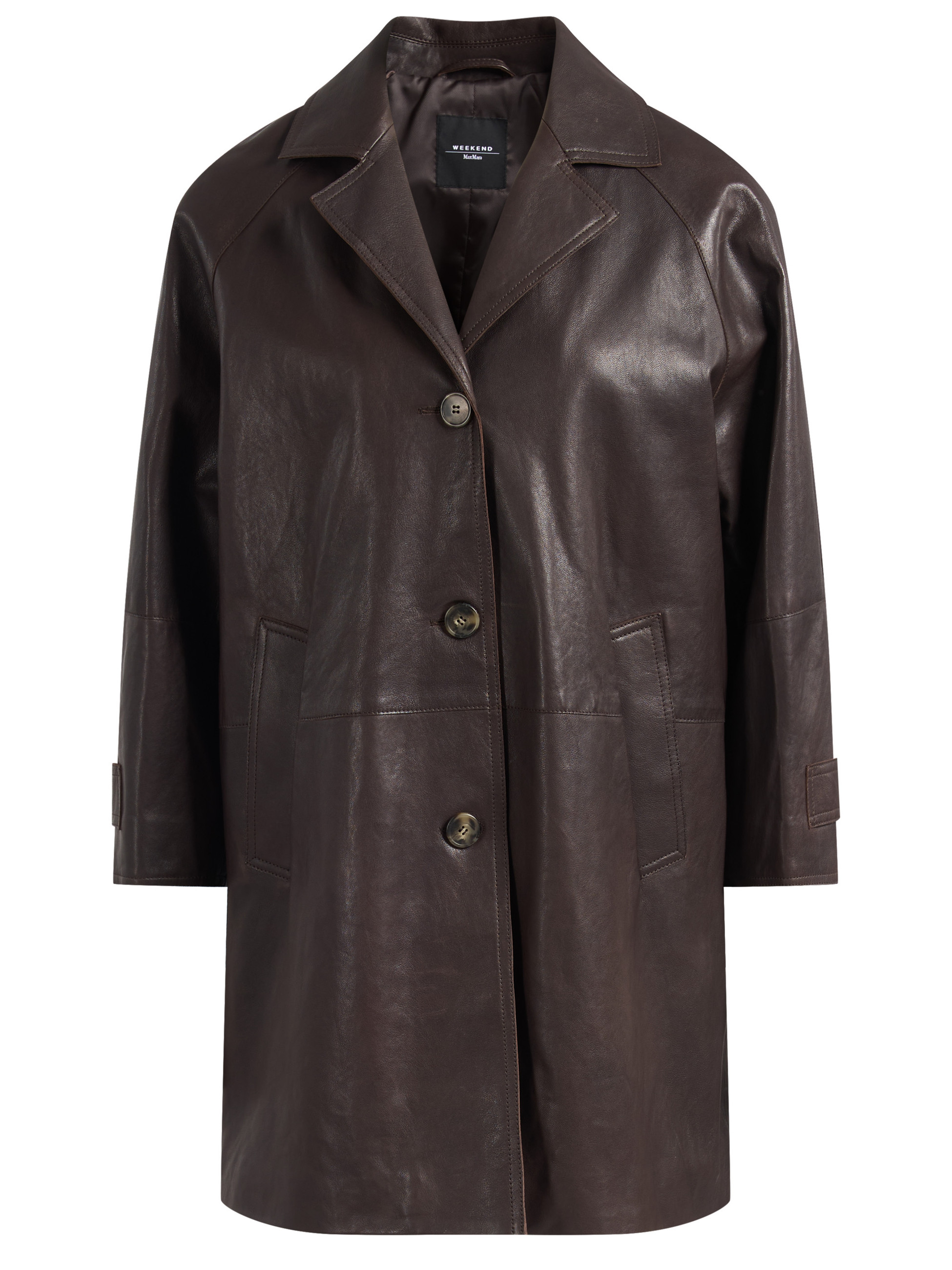 Weekend Max Mara Coat in Brown Nappa Leather | H-Brands