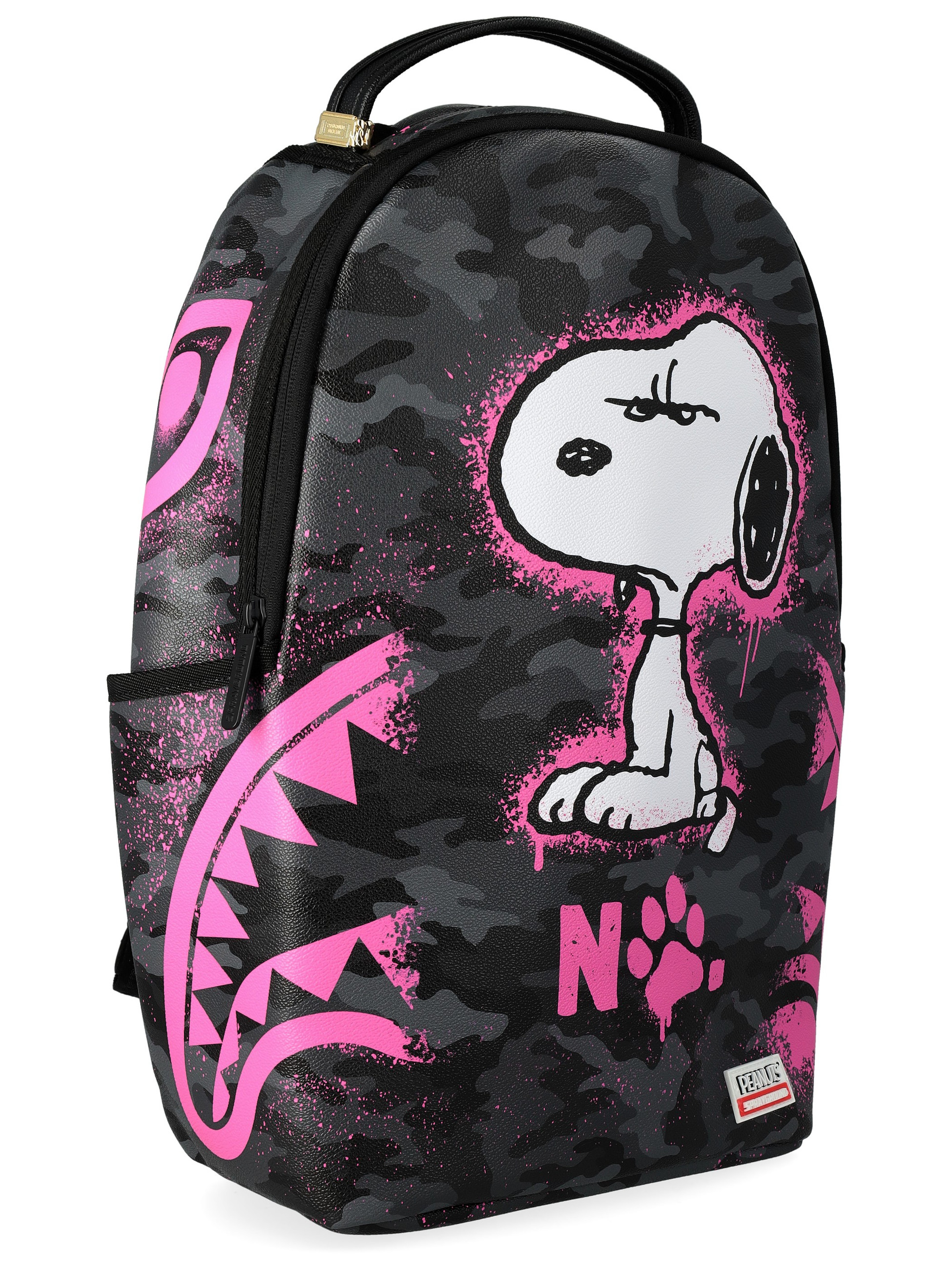 Sprayground Snoopy Backpack in Black Vegan Leather | H-Brands