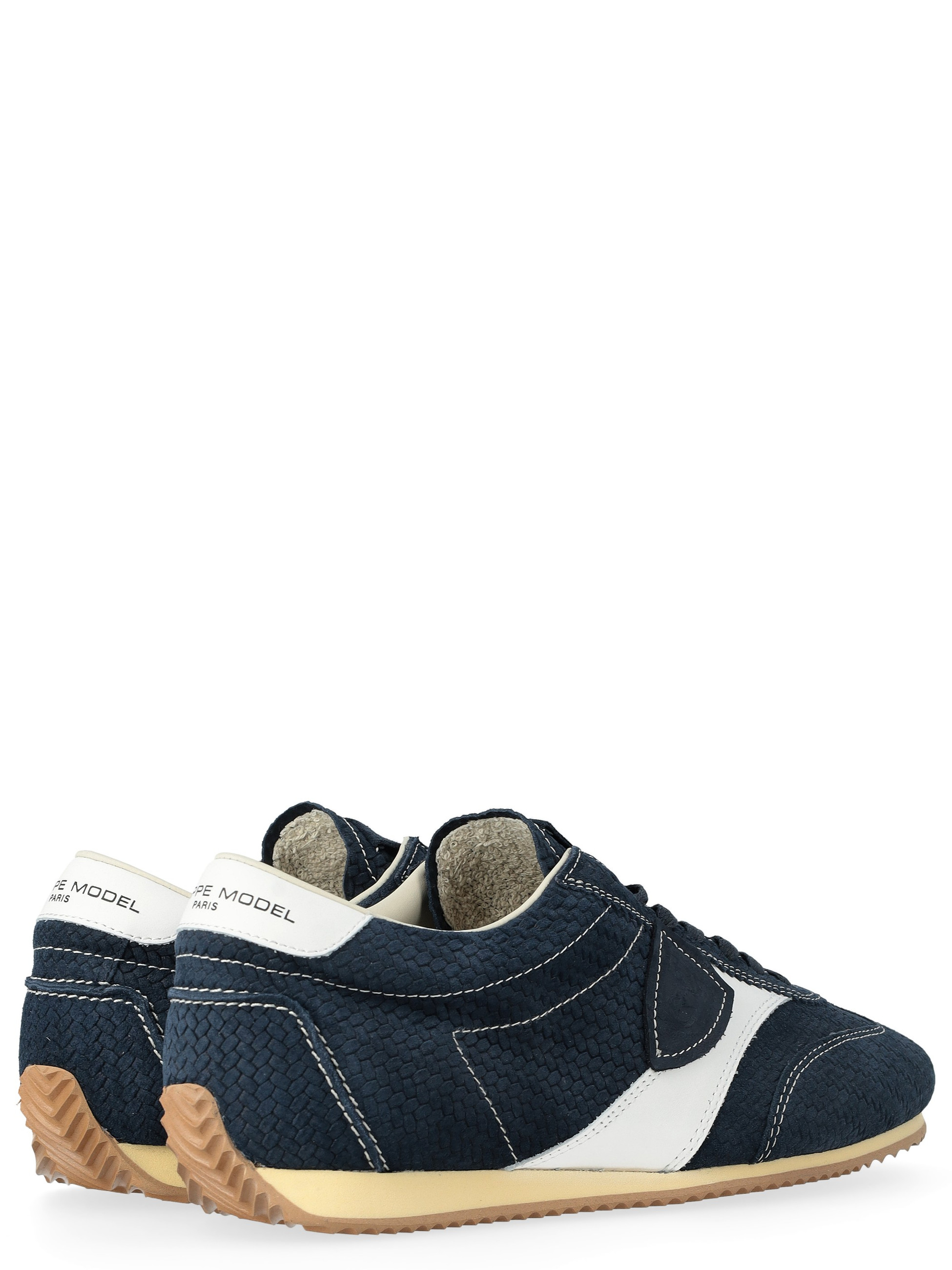 Philippe Model sneakers in blue and white suede