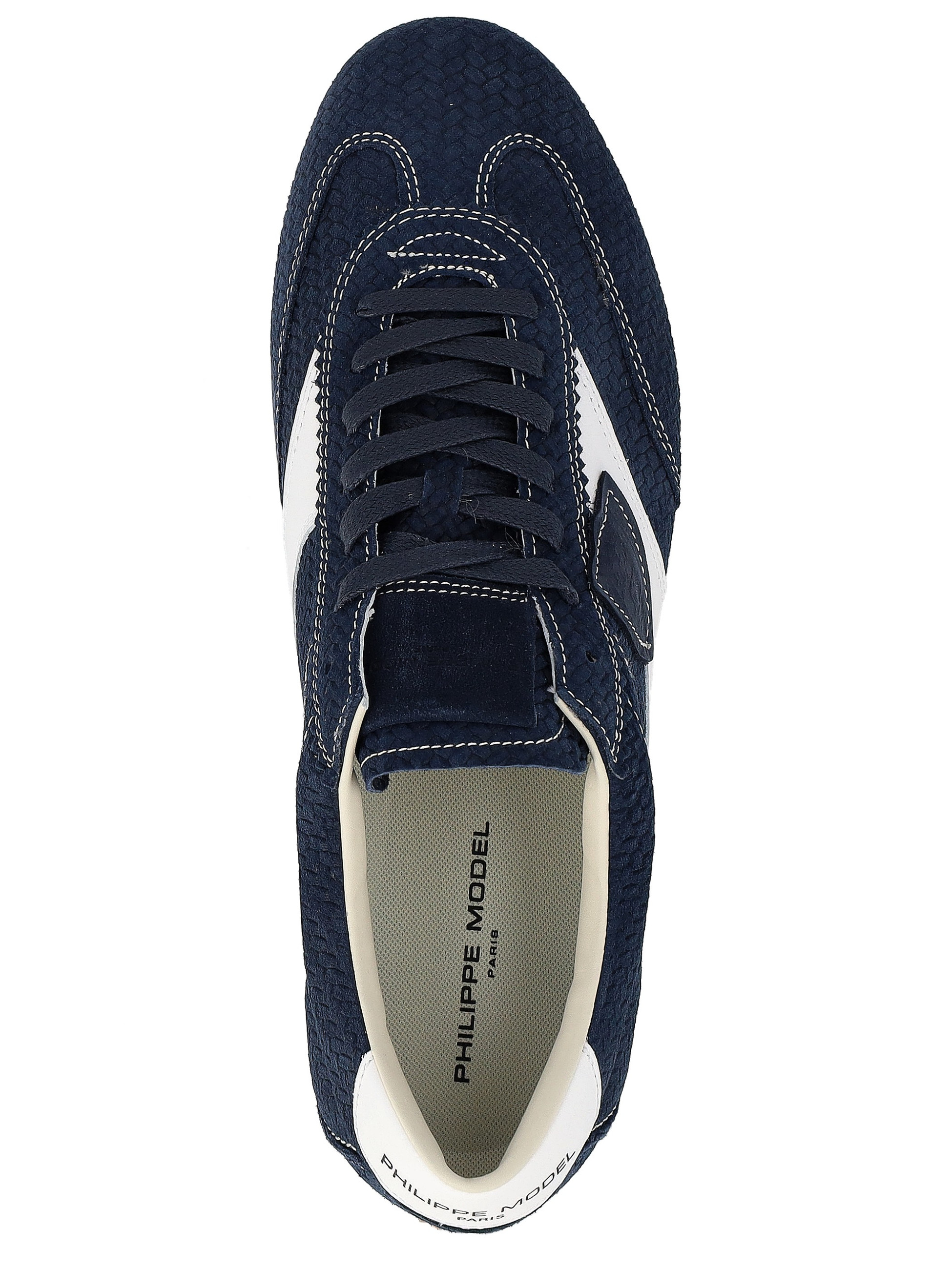 Philippe Model sneakers in blue and white suede