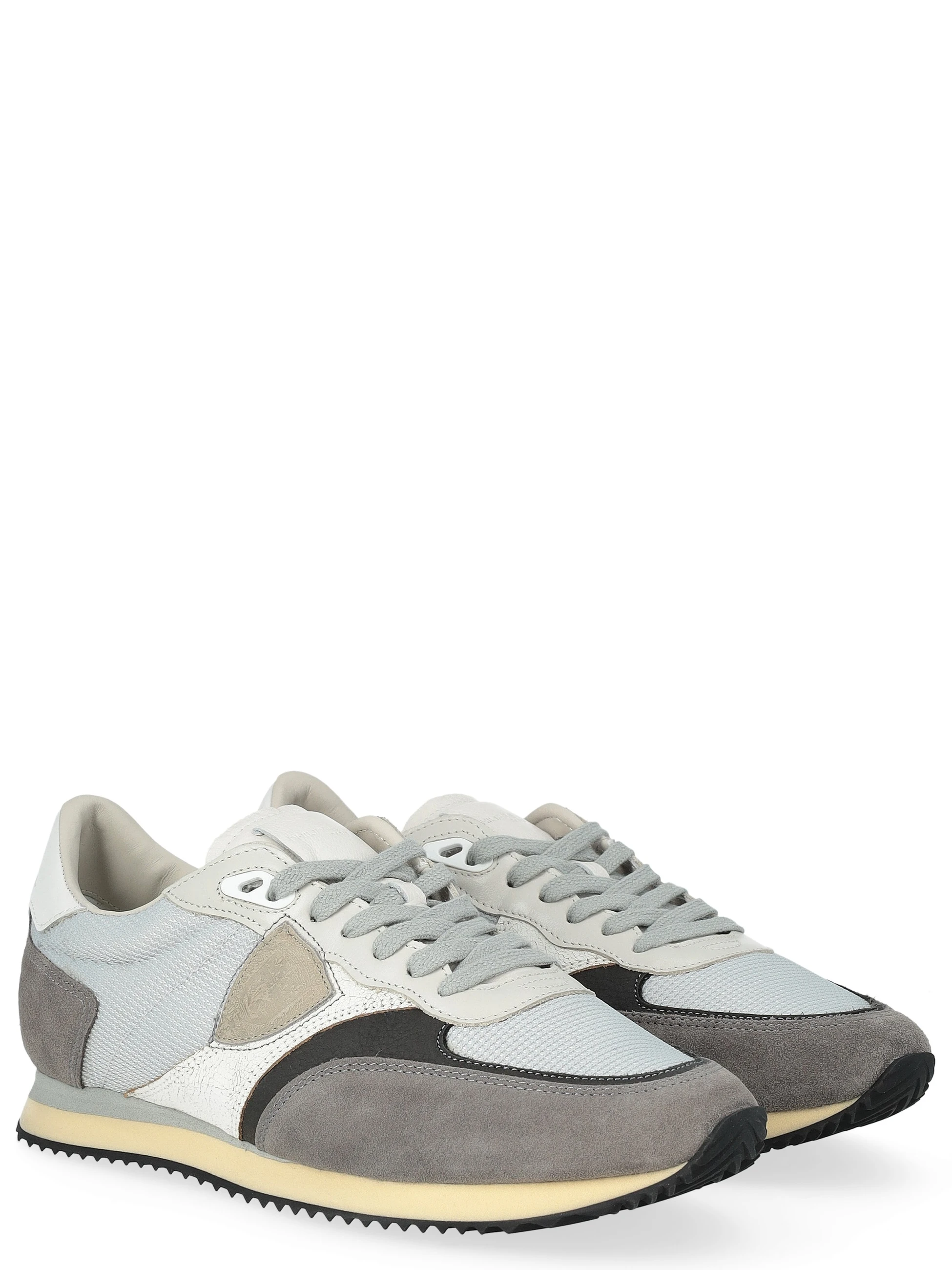 Philippe Model sneakers in mesh and gray and white suede | H-Brands
