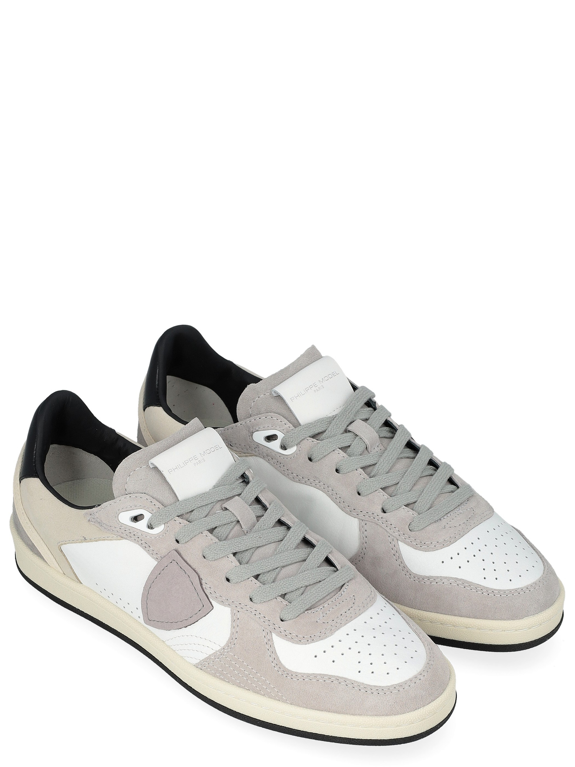 Philippe Model sneakers in white and gray leather | H-Brands