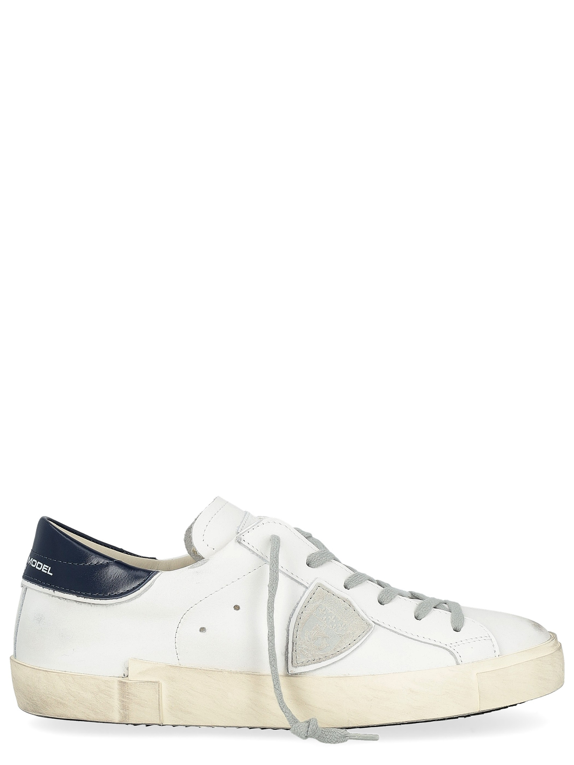 Philippe Model sneakers in white and blue leather