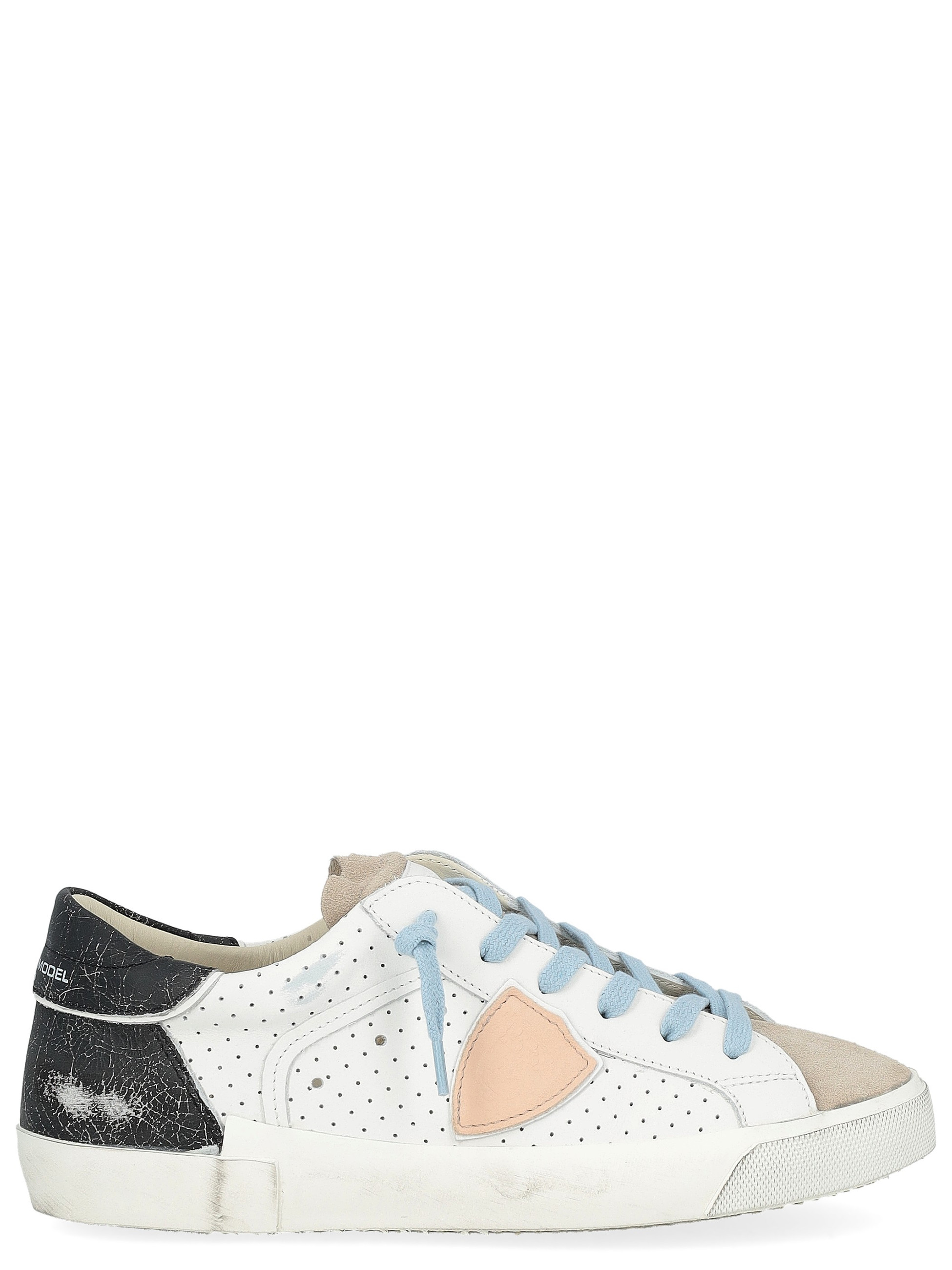 Sneaker Philippe Model aus weißem, schwarzem und beigem Leder