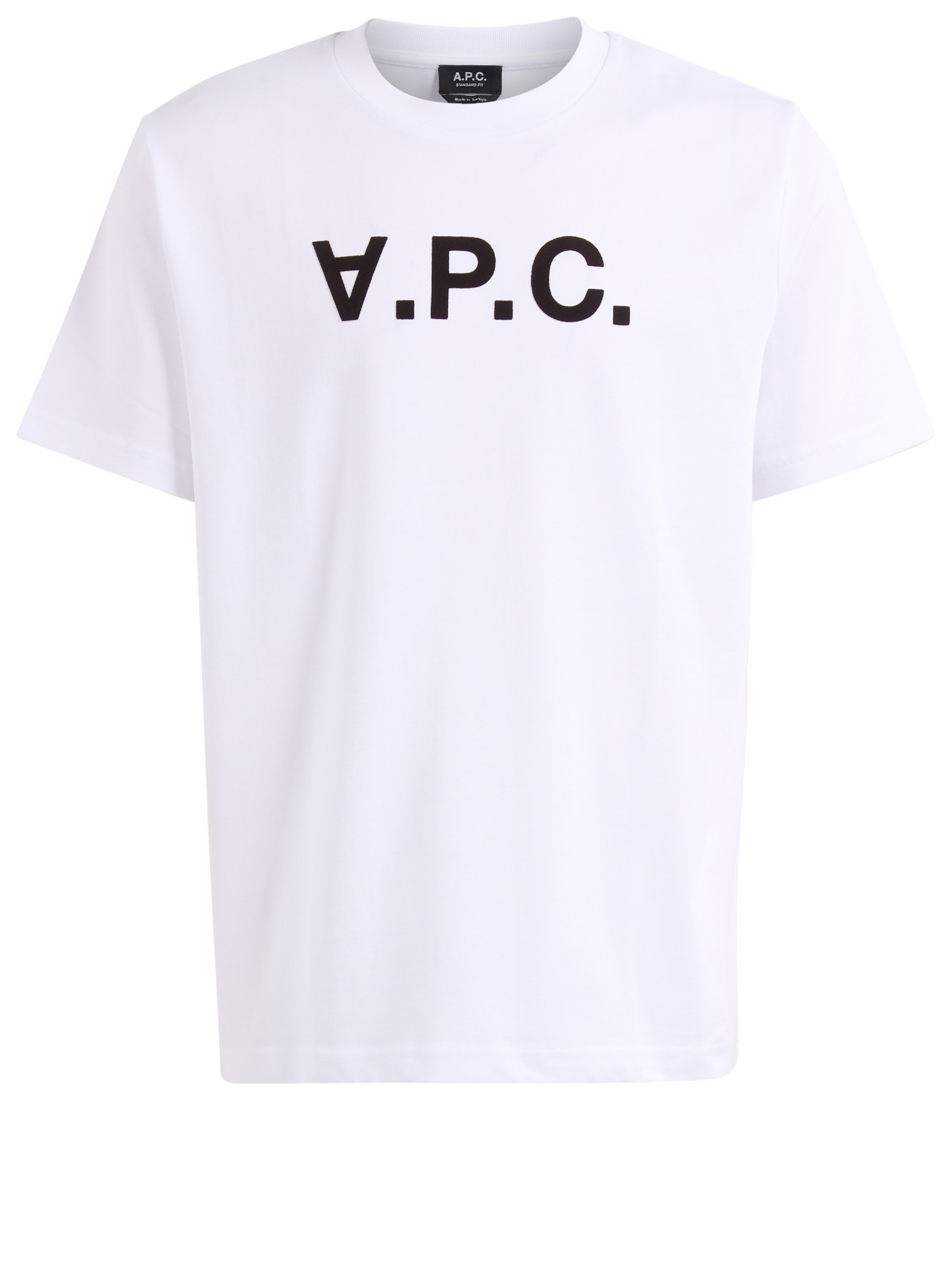 T-Shirt A.P.C. Brodé Rayé in cotone bianca