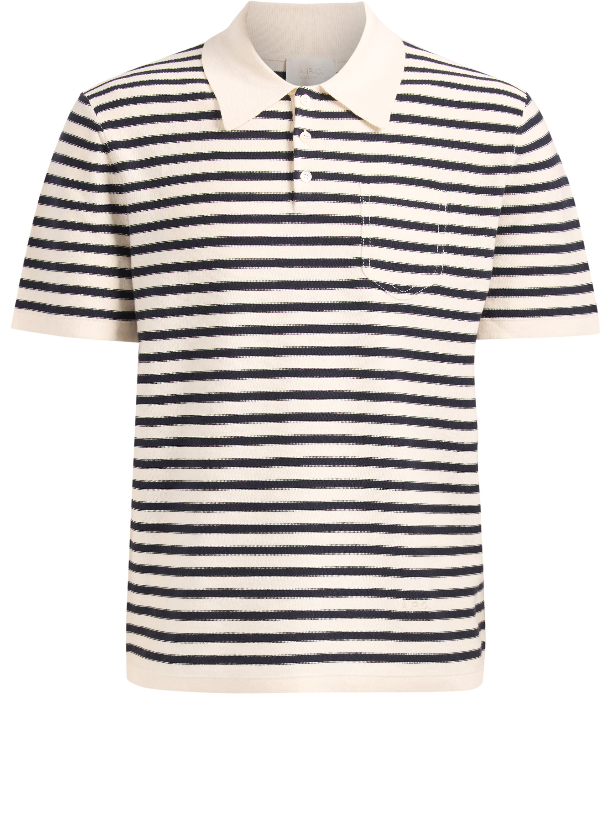A.P.C. blue striped A.P.C. polo shirt