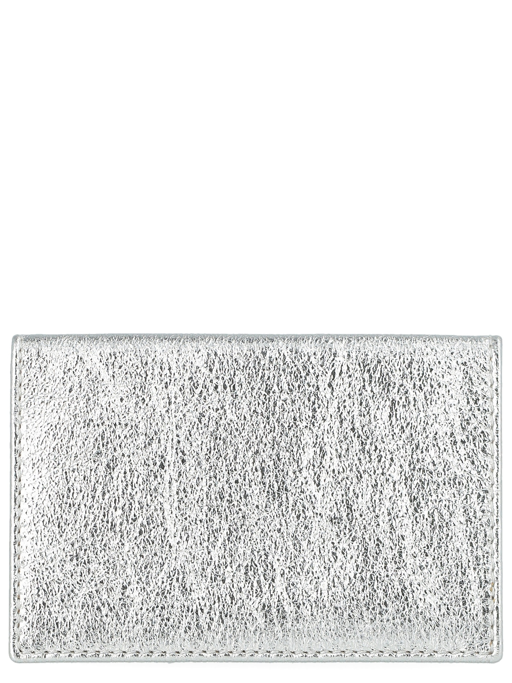 Comme Des Garçons Wallet silver-colored leather