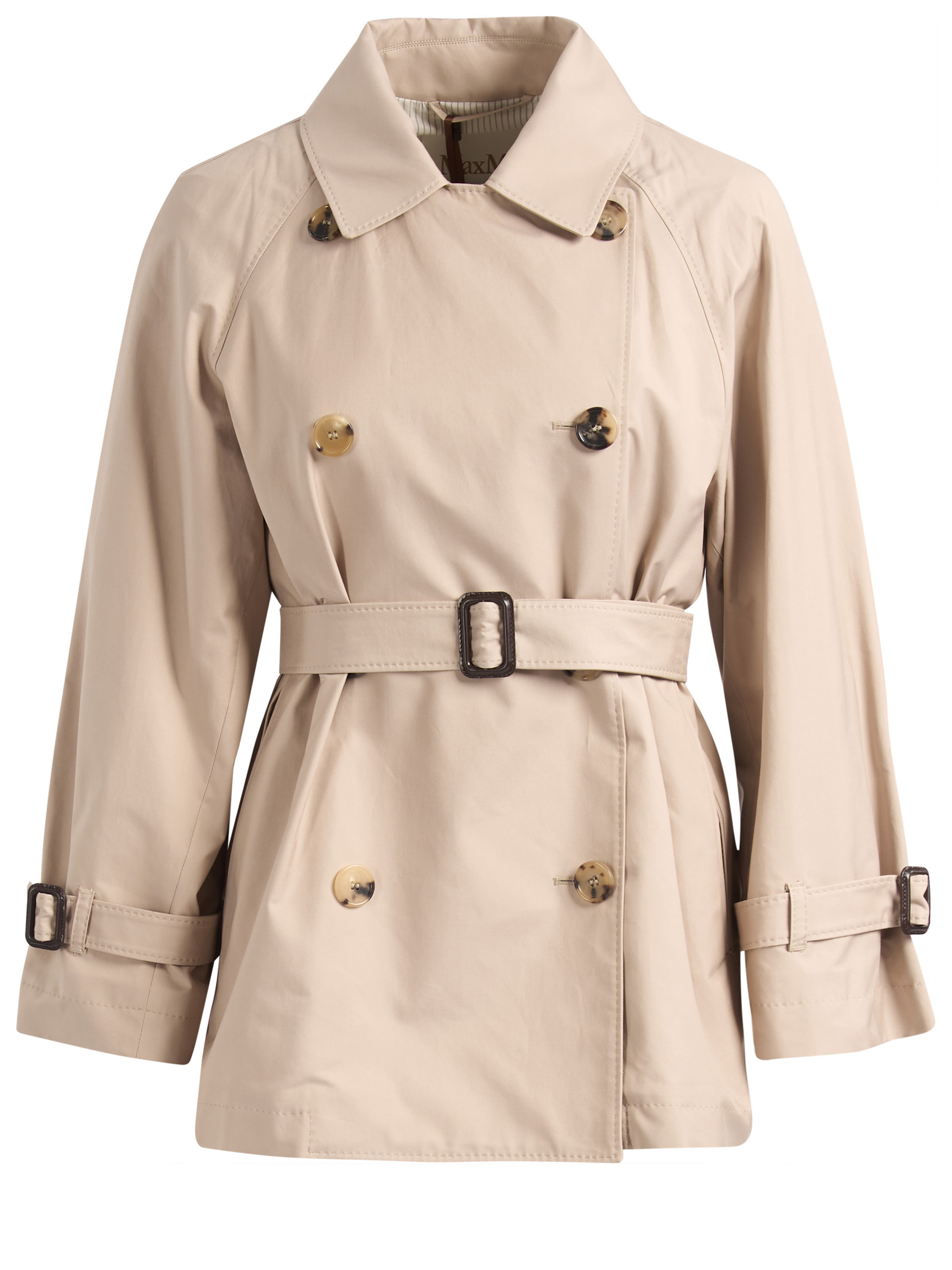 Trenchcoat Max Mara The Cube Mtccalle aus sandfarbenem Twill