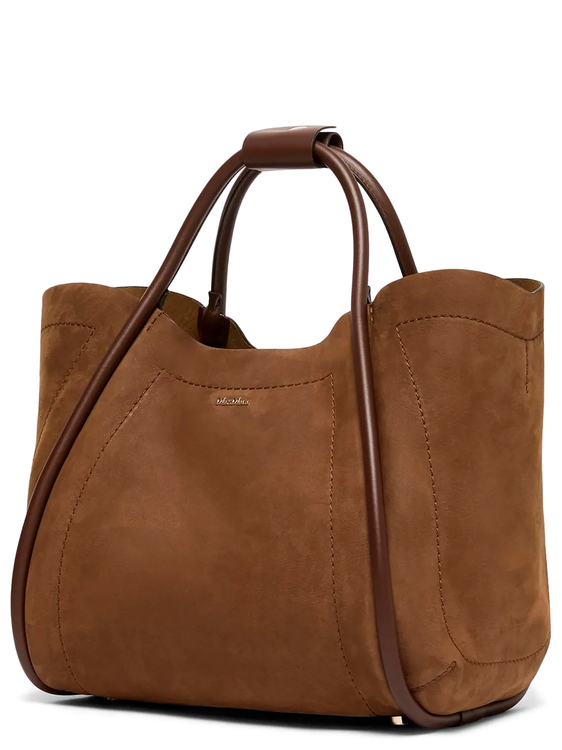 Max Mara Marine Small Brown Nubuck Bag | H-Brands