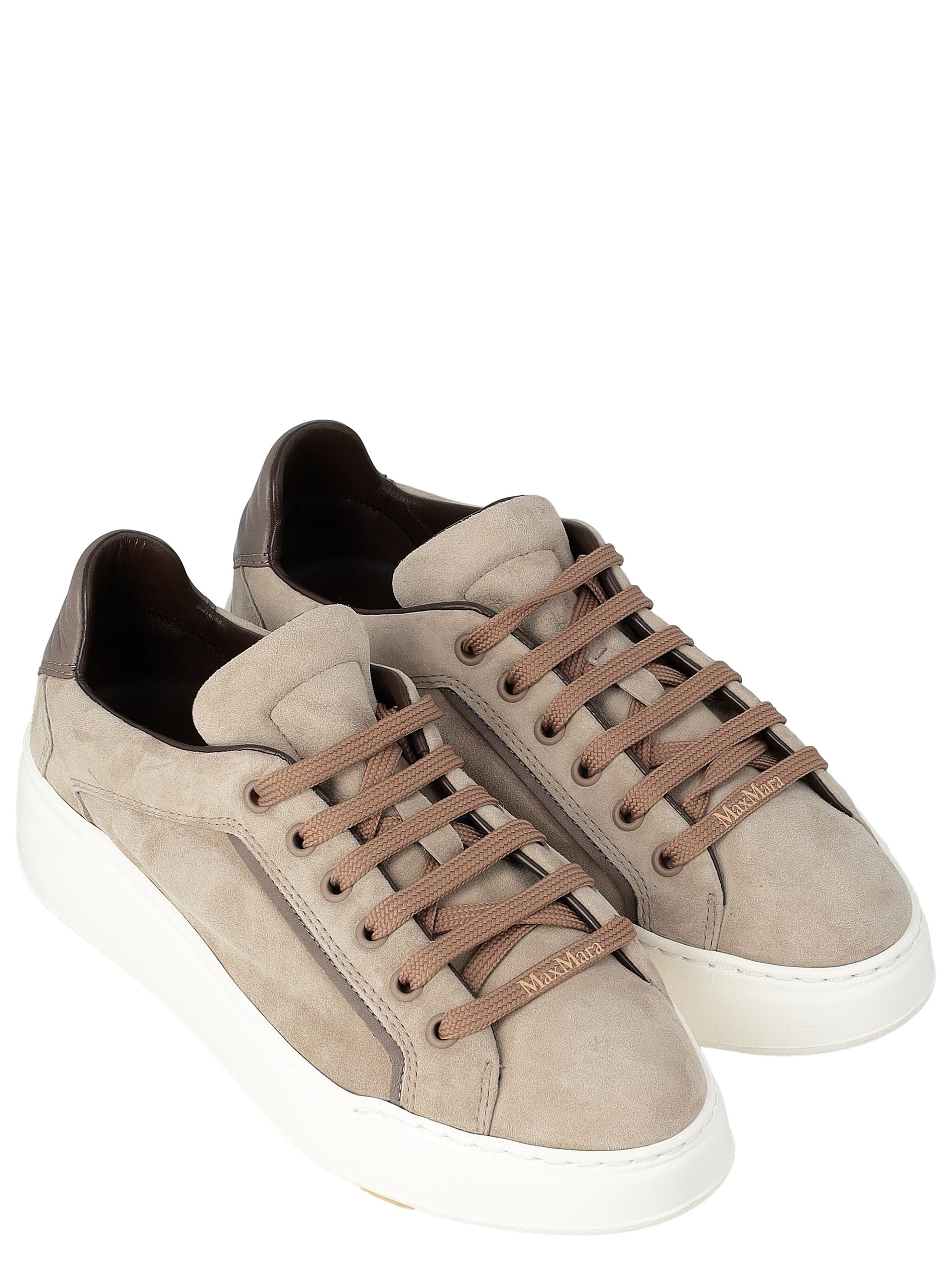 Max Mara Mxasupersuede sneakers in mud-colored suede | H-Brands
