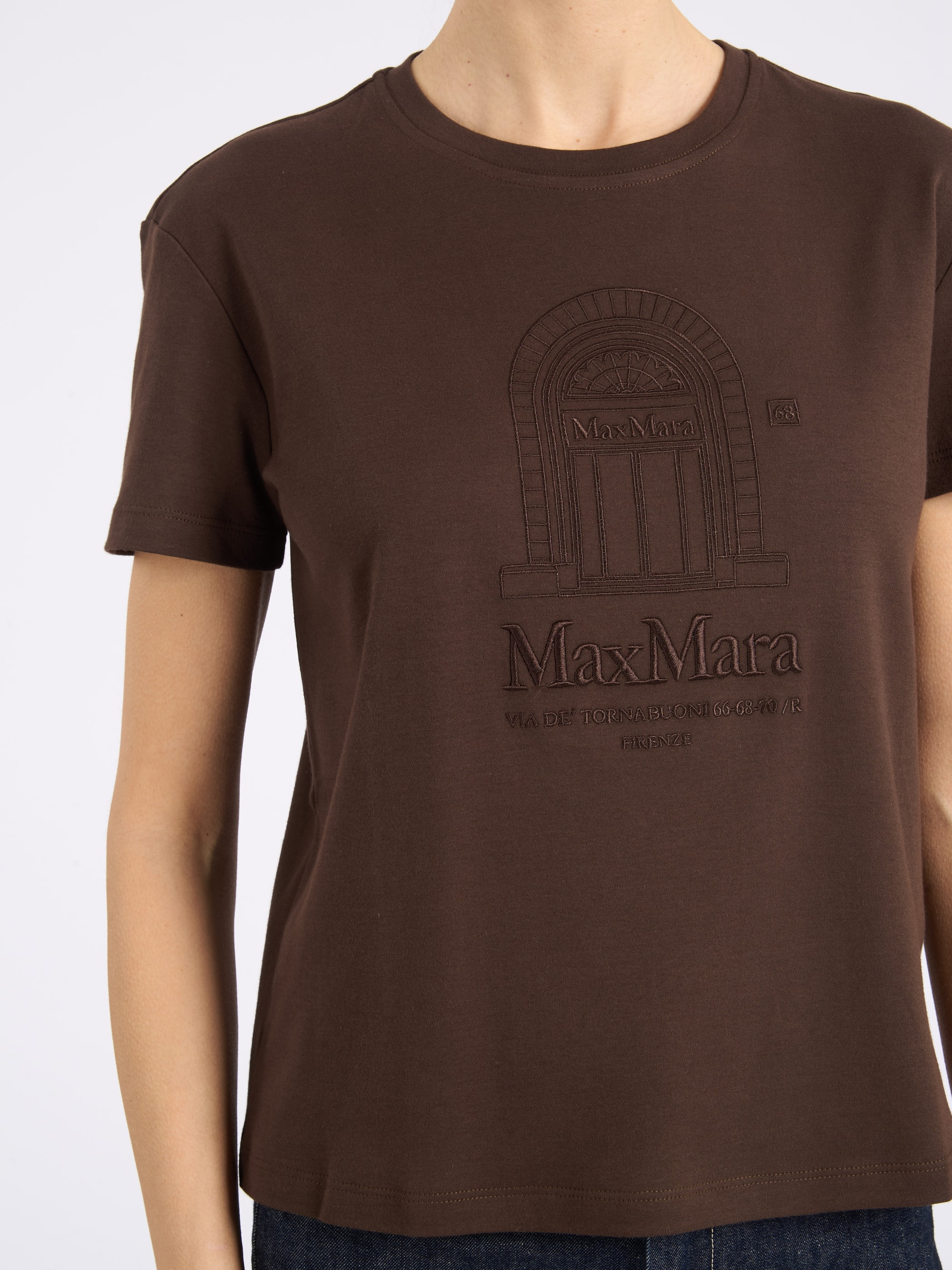 S Max Mara T-shirt in brown jersey | H-Brands
